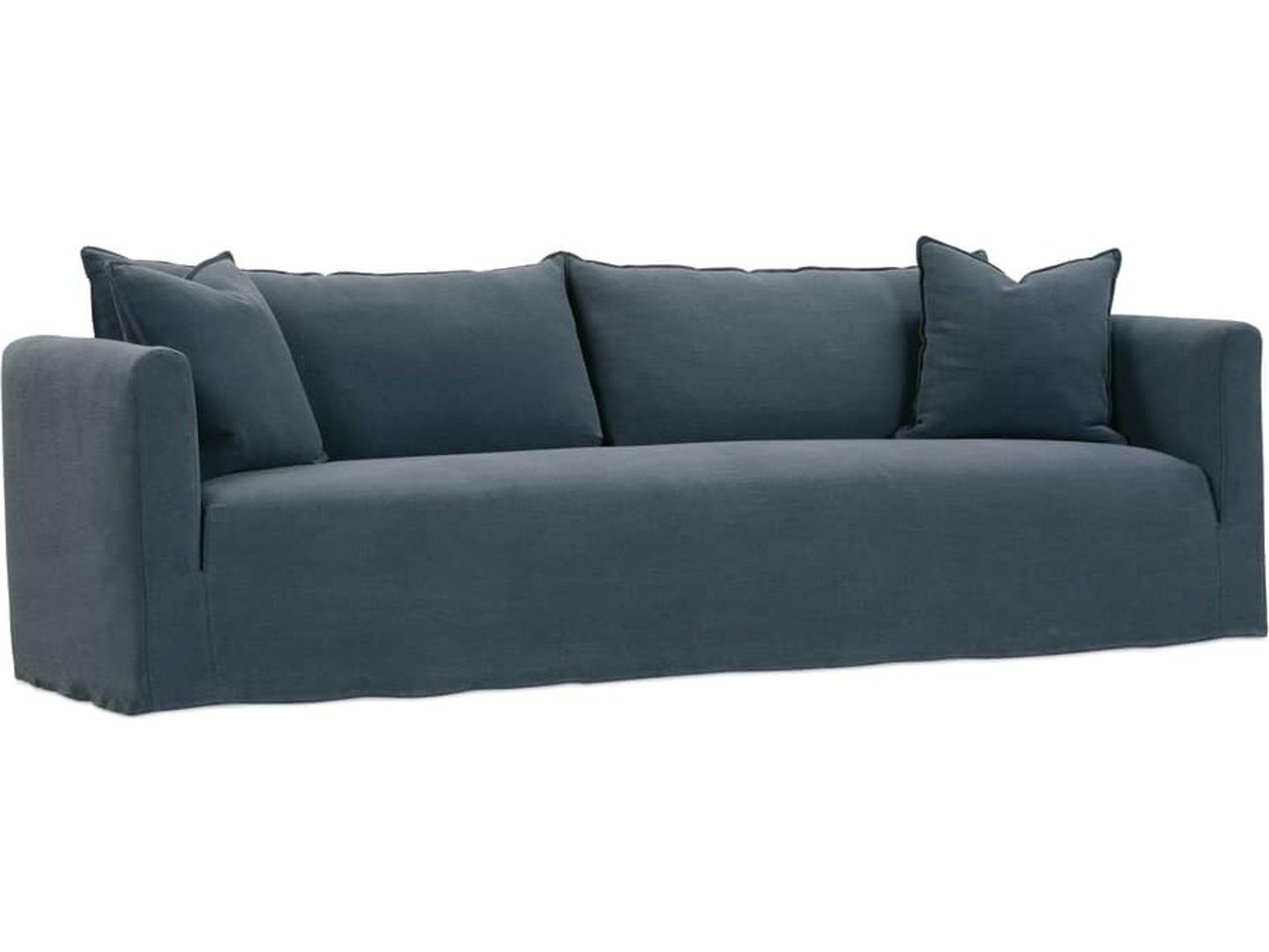 Alana Blue Upholstered Slip Sofa