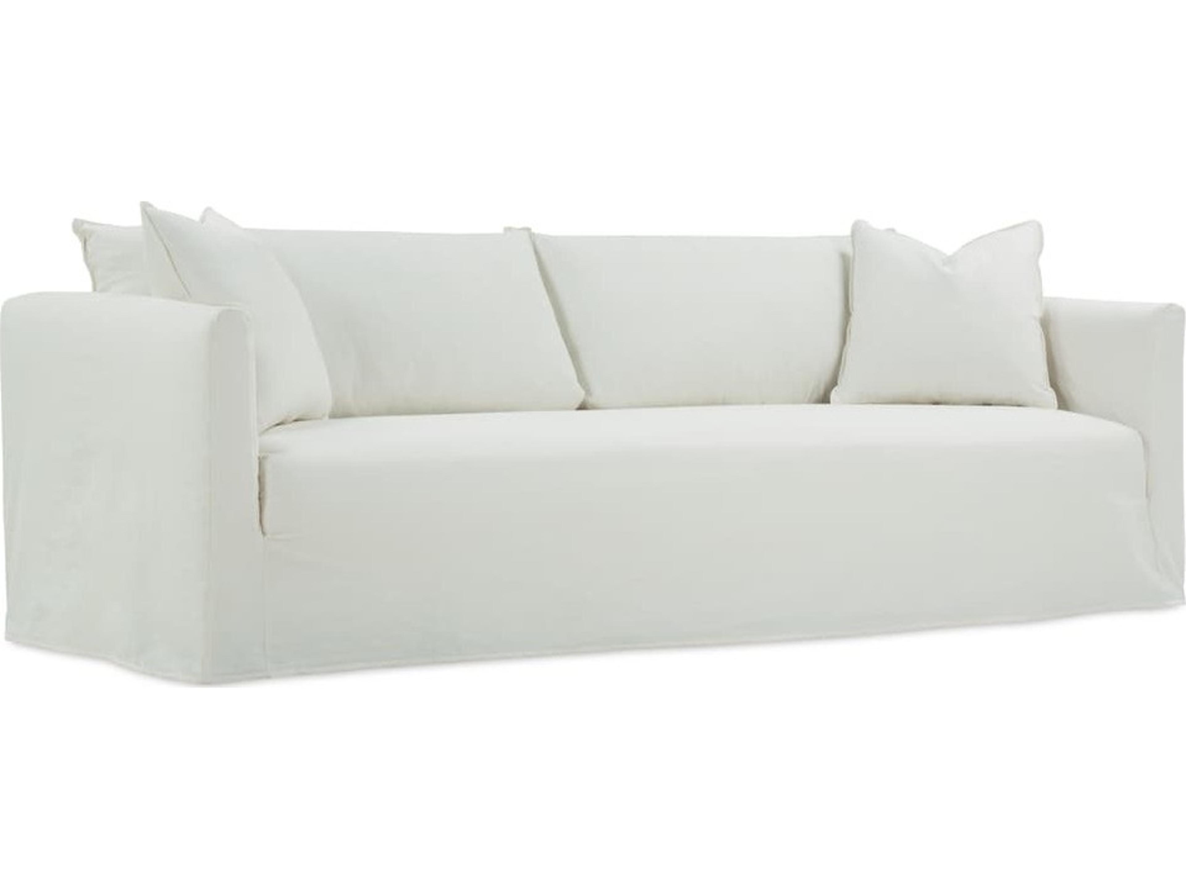 Alana White Upholstered Slip Sofa