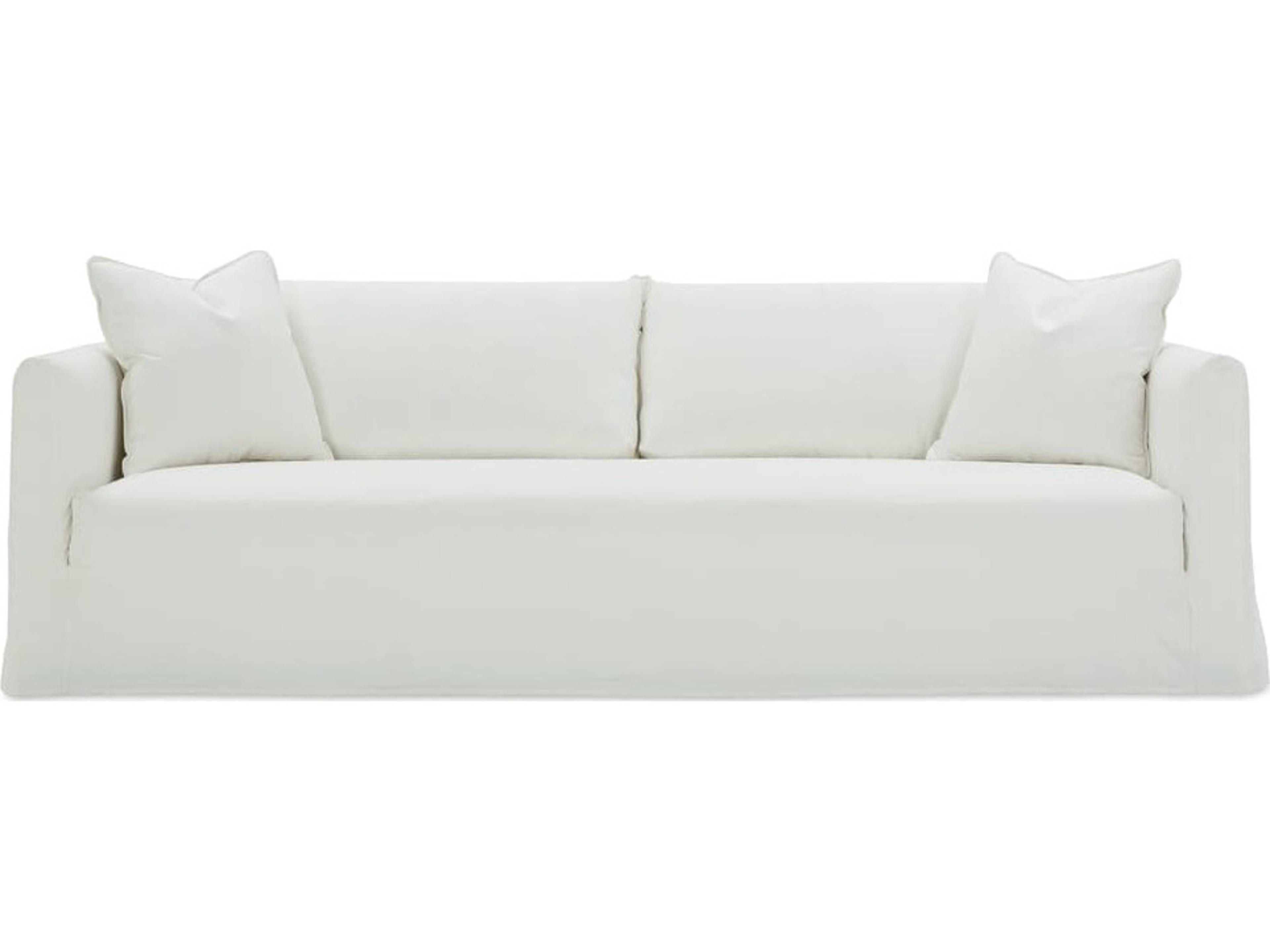 Rowe Alana White Upholstered Slip Sofa