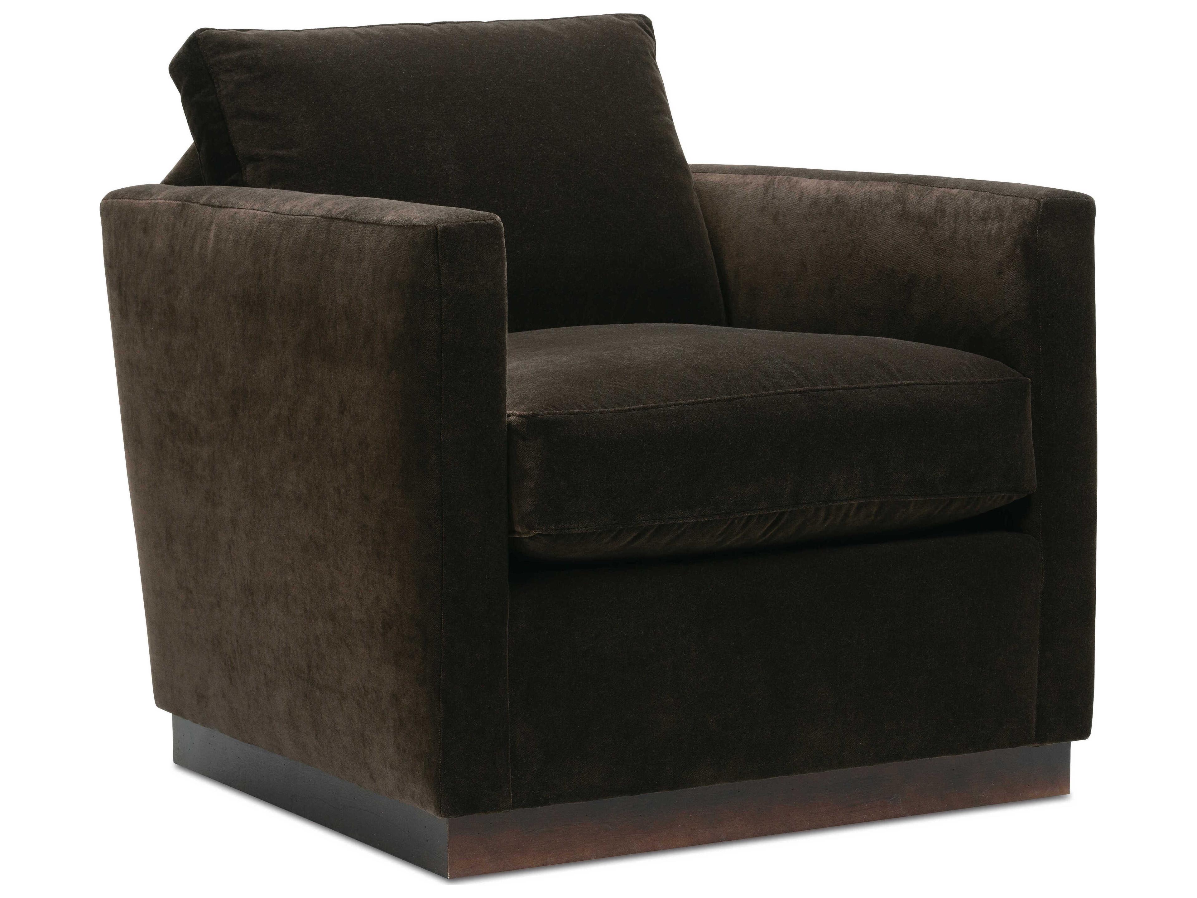 Allie Swivel Brown Fabric Accent Chair