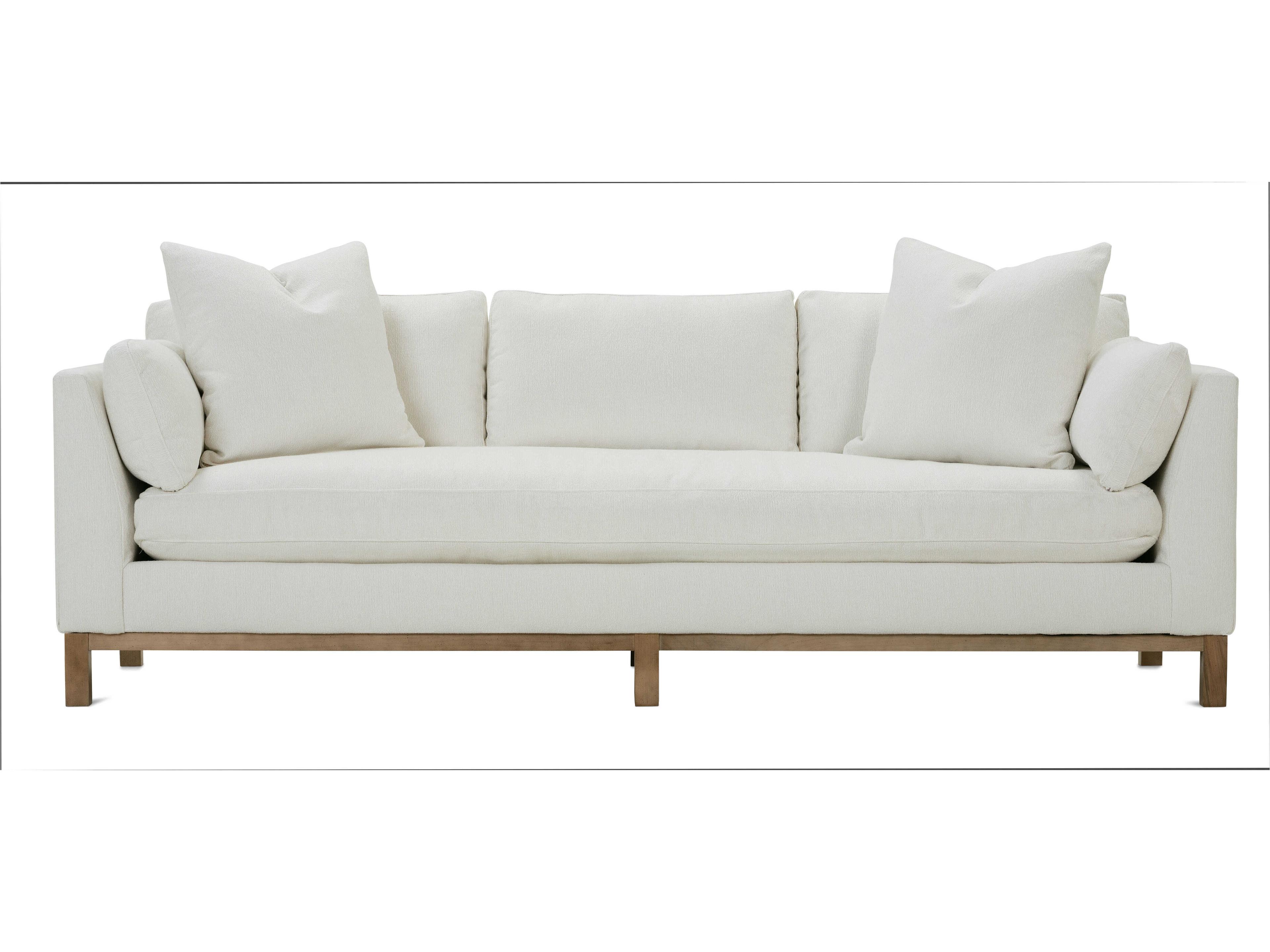Rowe Boden Washed Oak White Upholstered Sofa