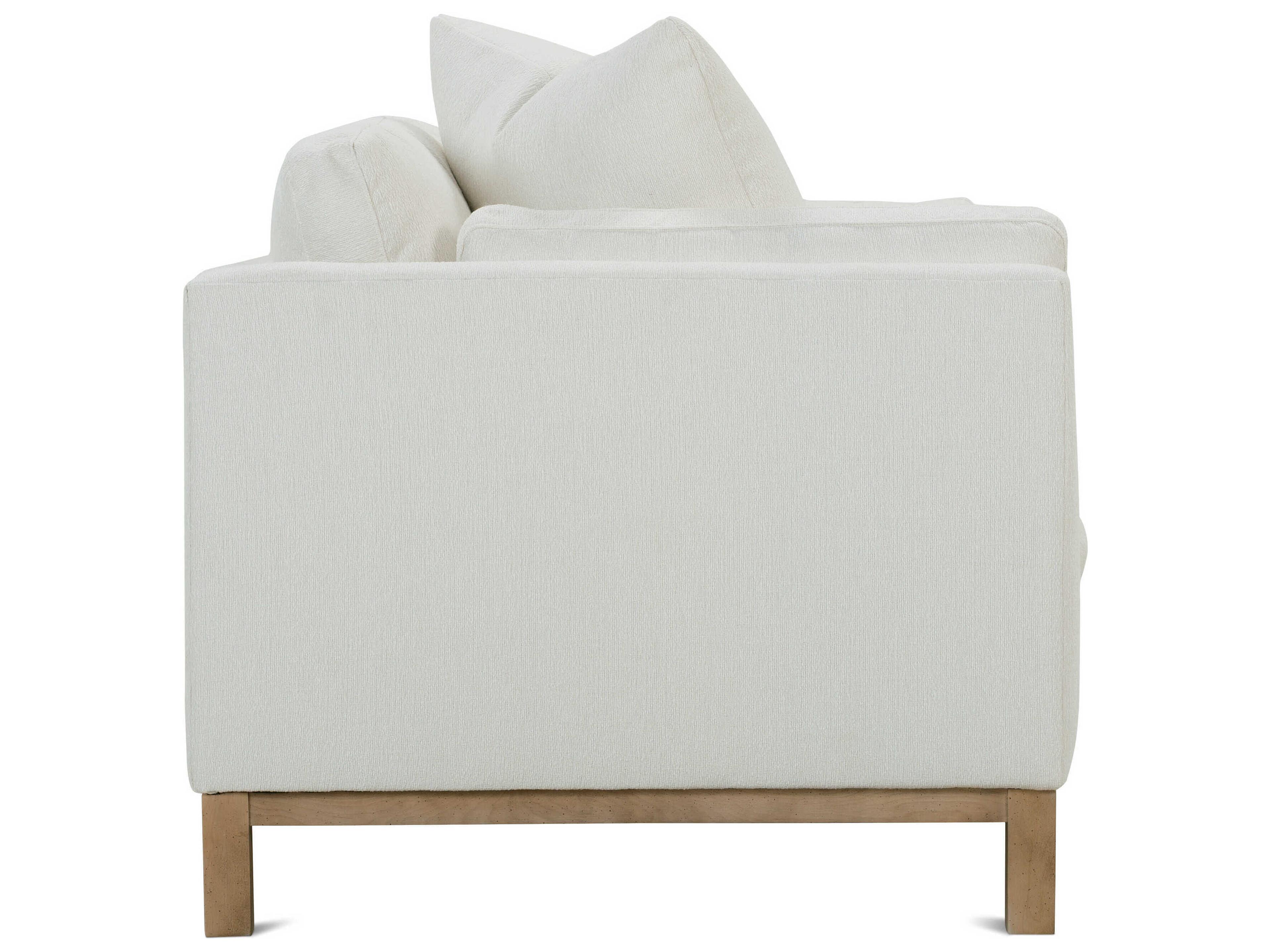 Rowe Boden Washed Oak White Upholstered Sofa
