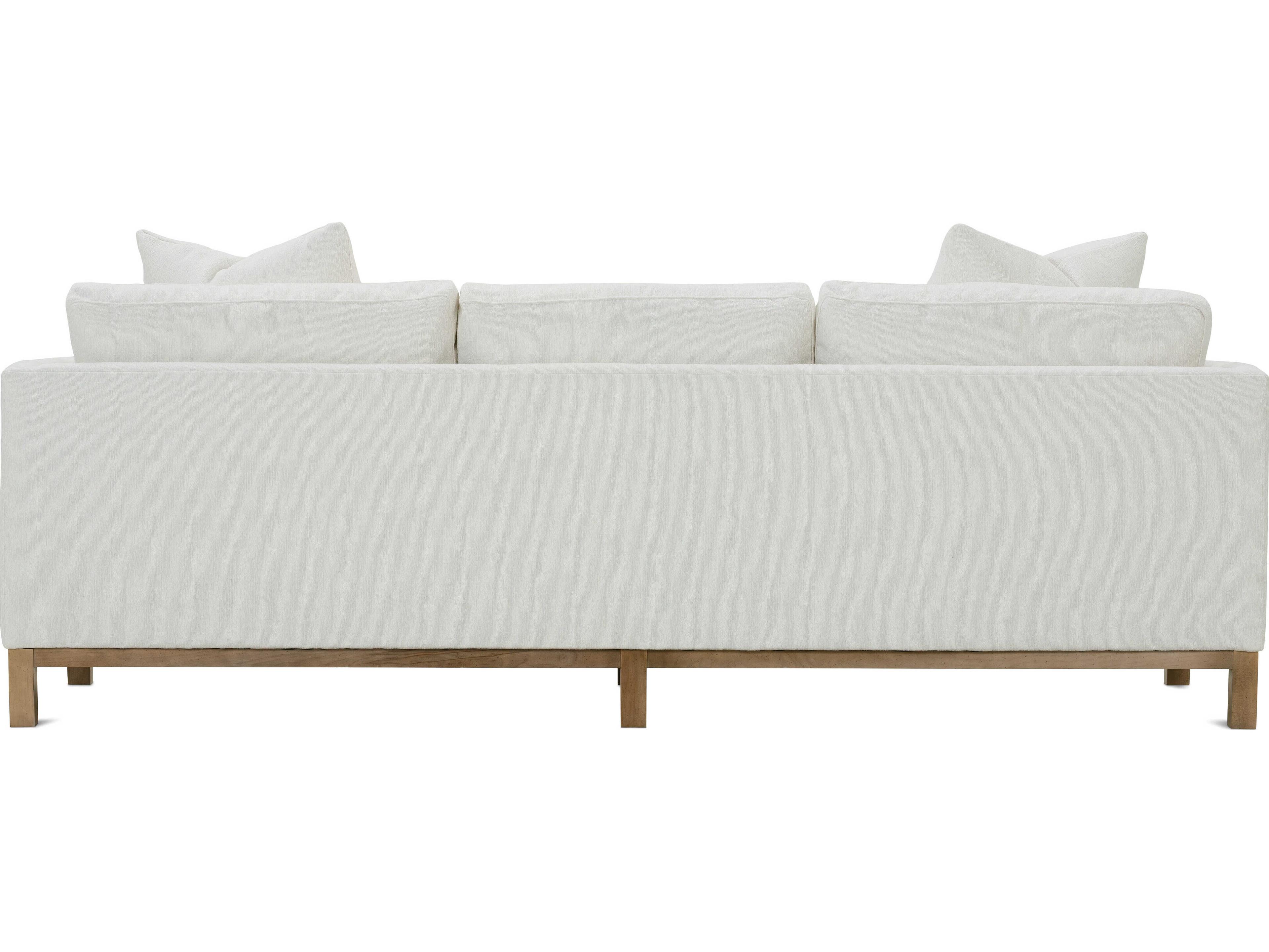 Rowe Boden Washed Oak White Upholstered Sofa