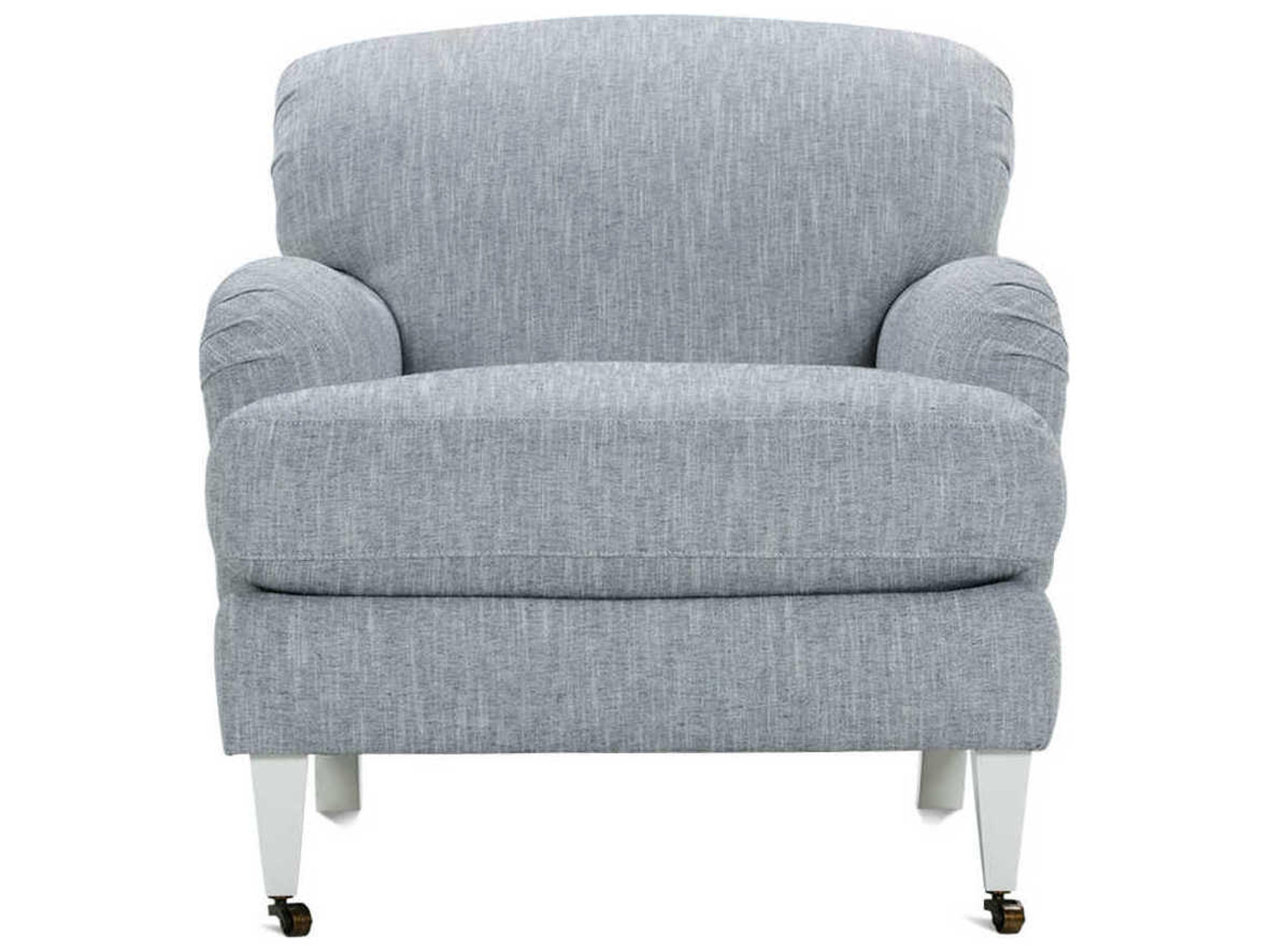 Rowe Brampton Rolling Blue Fabric Accent Chair