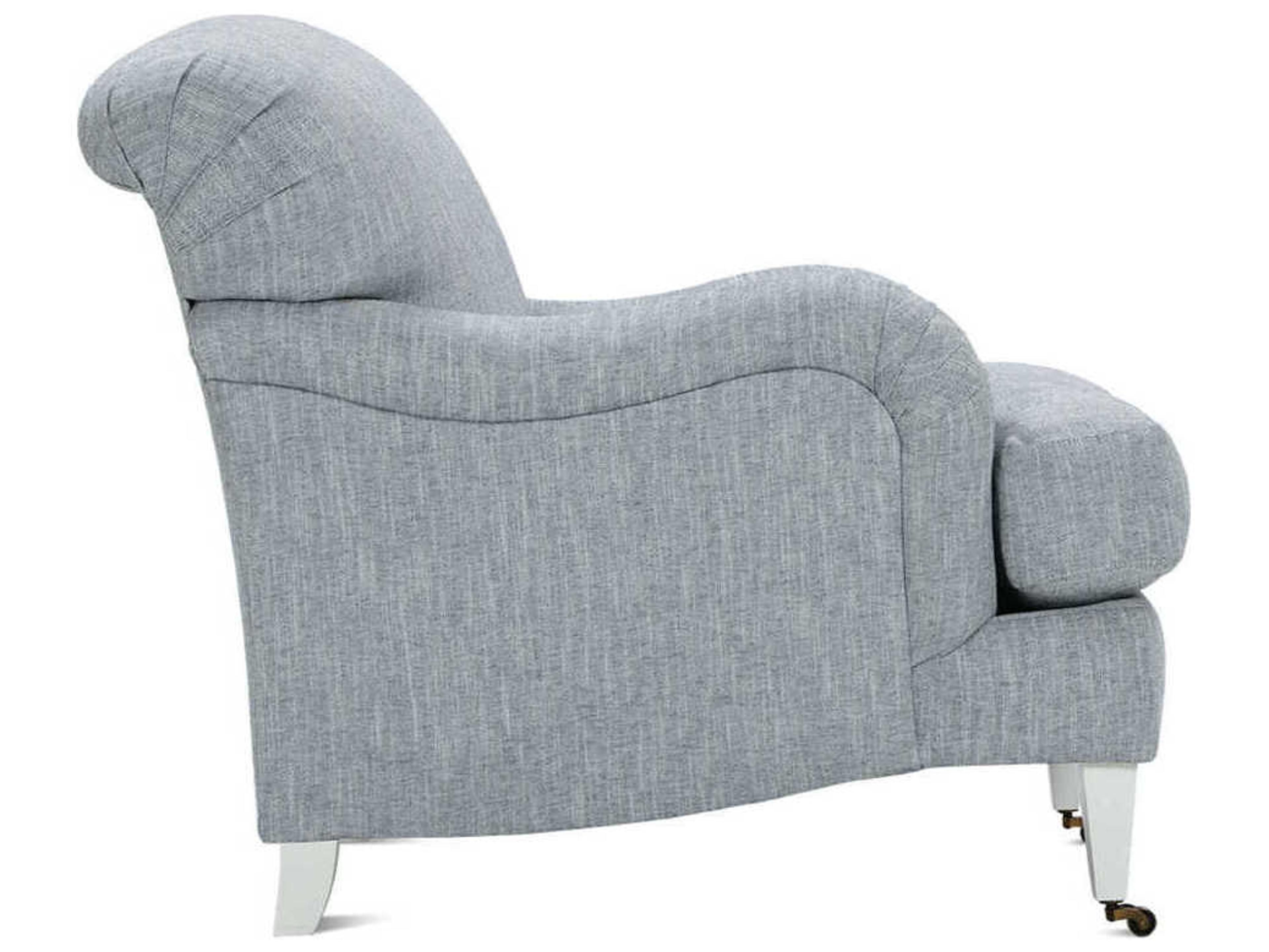 Rowe Brampton Rolling Blue Fabric Accent Chair
