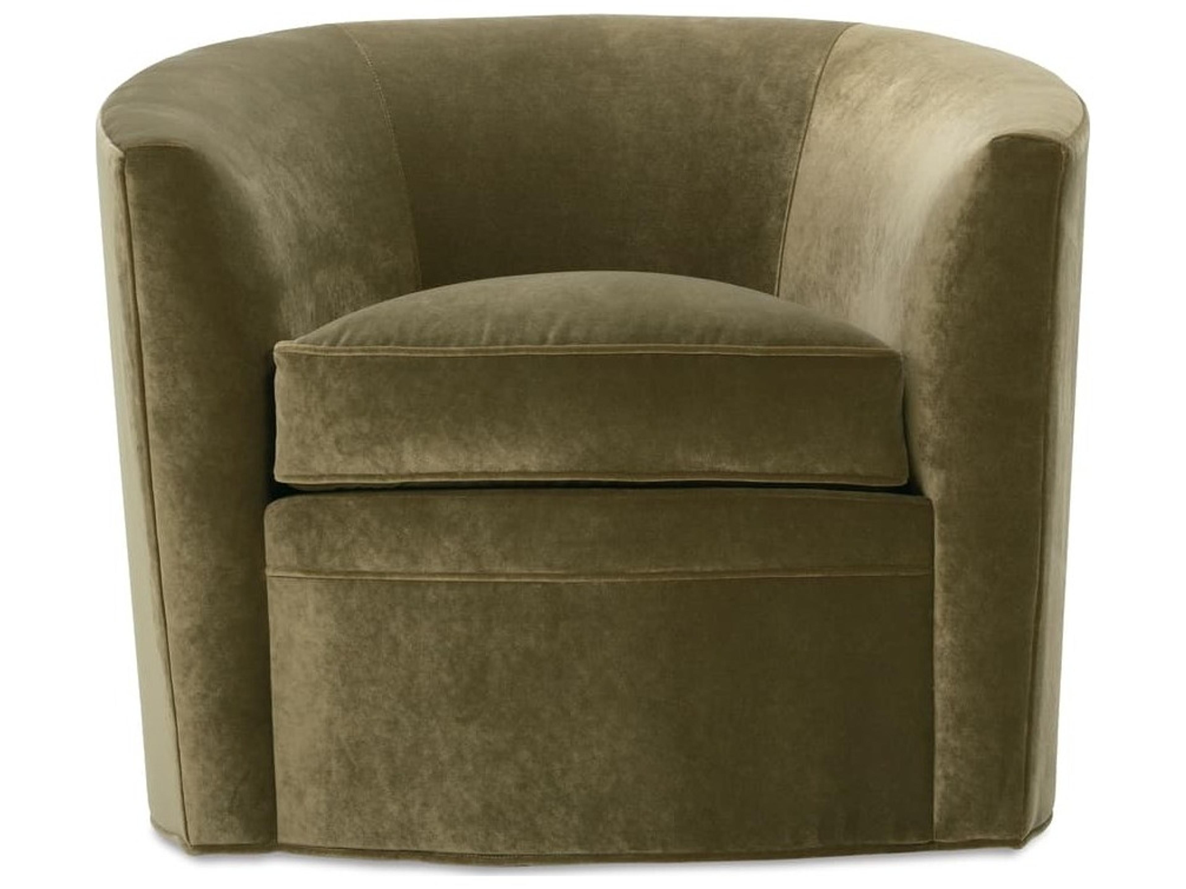 Rowe Baldwin Swivel Green Fabric Accent Swivel Chair