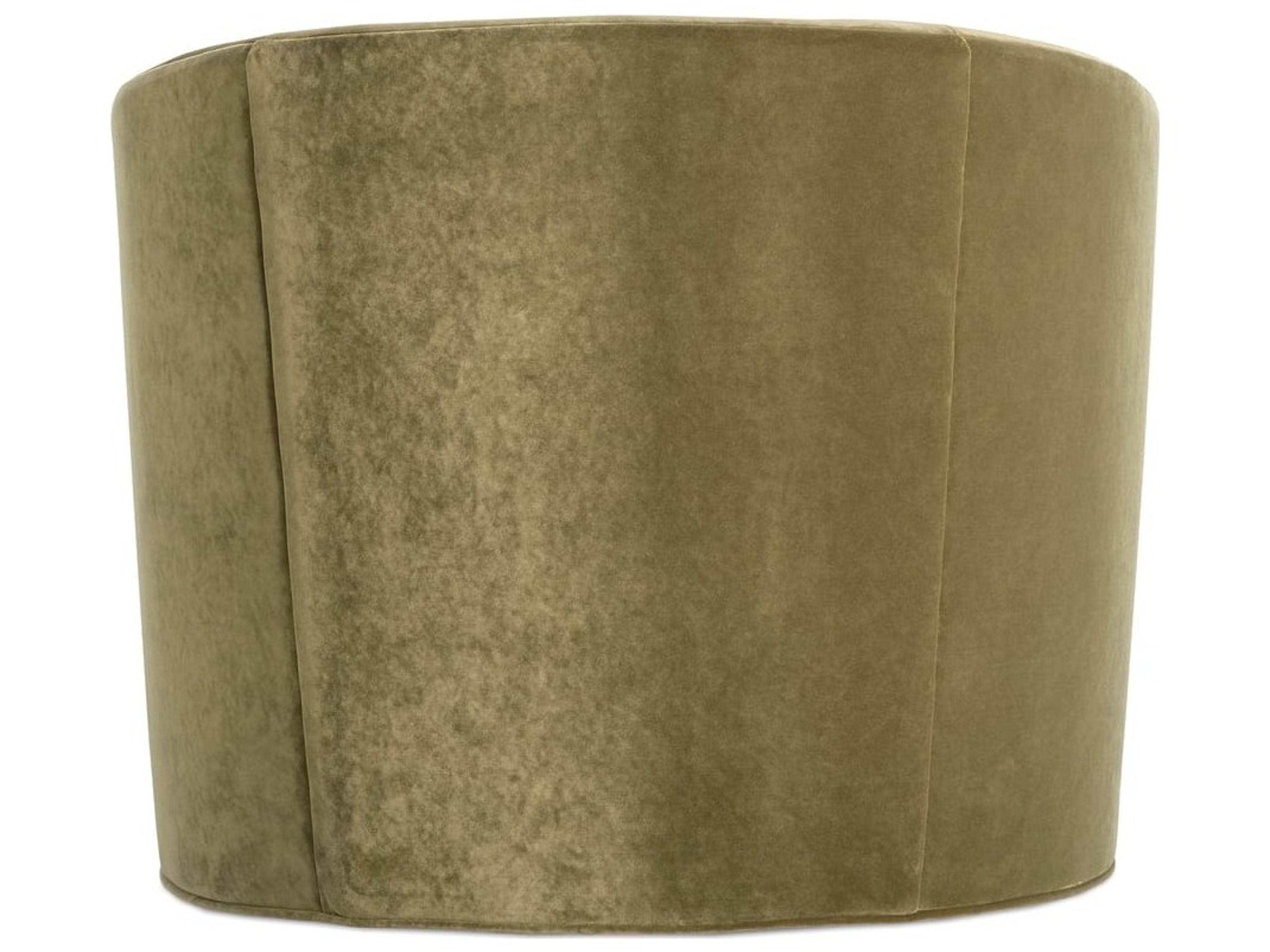 Rowe Baldwin Swivel Green Fabric Accent Swivel Chair