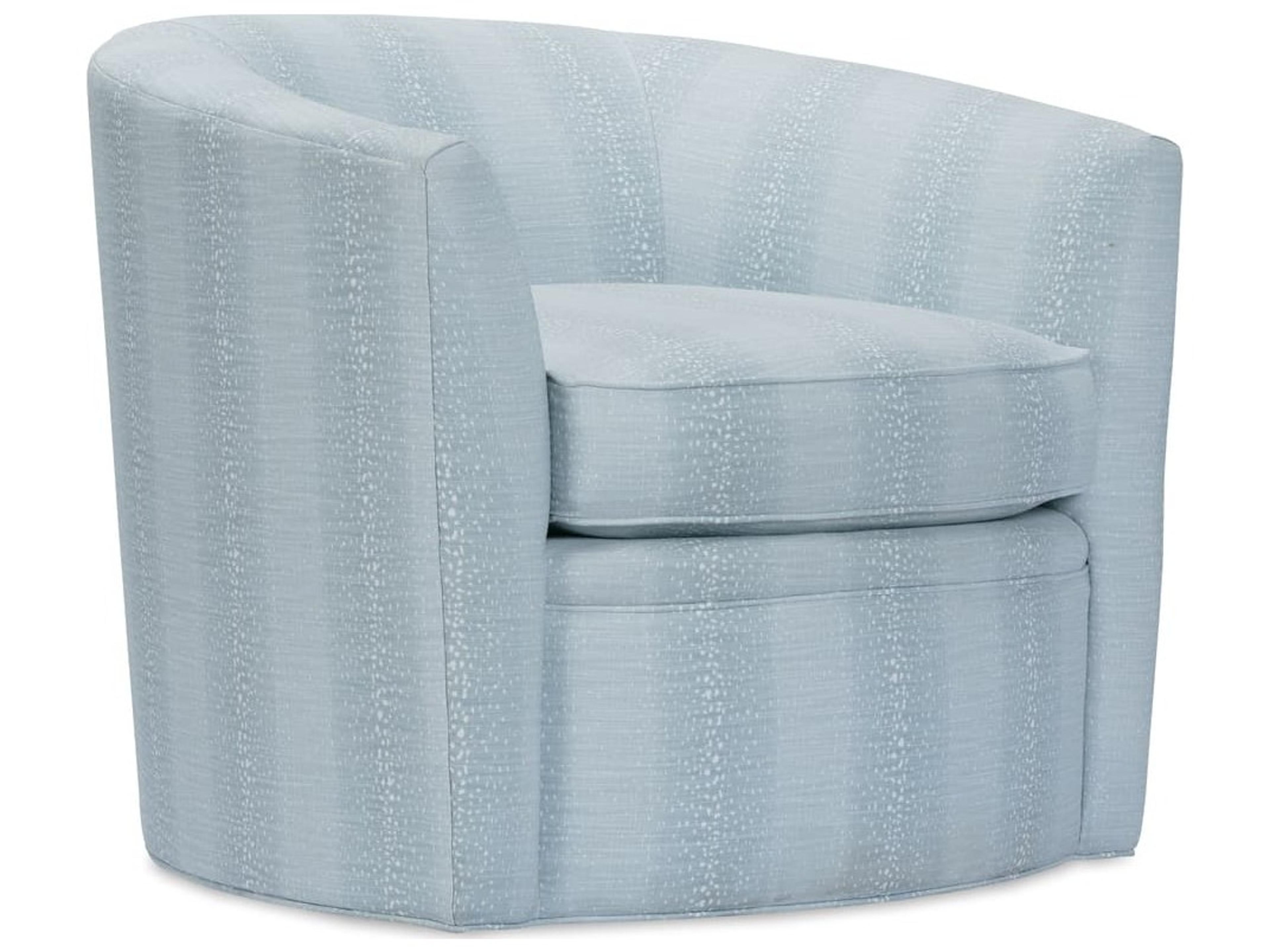 Baldwin Swivel Blue Fabric Accent Swivel Chair