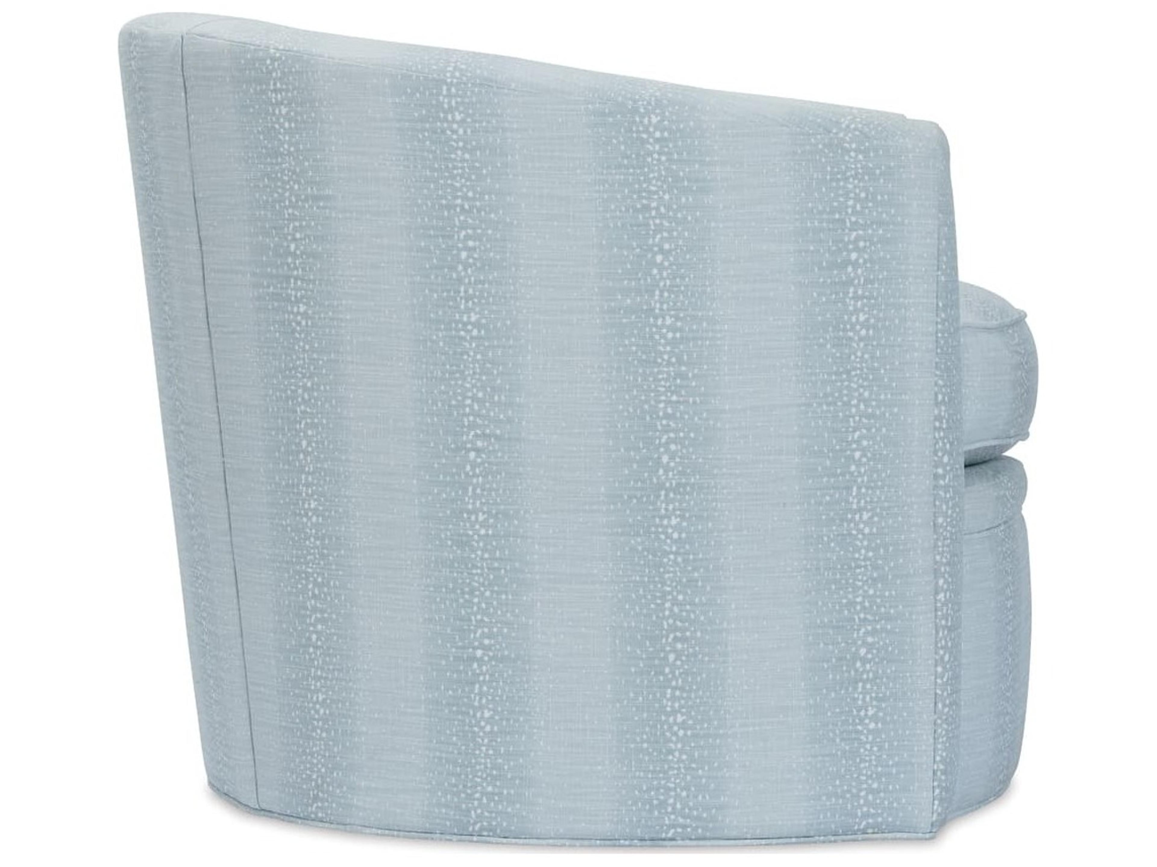 Rowe Baldwin Swivel Blue Fabric Accent Swivel Chair