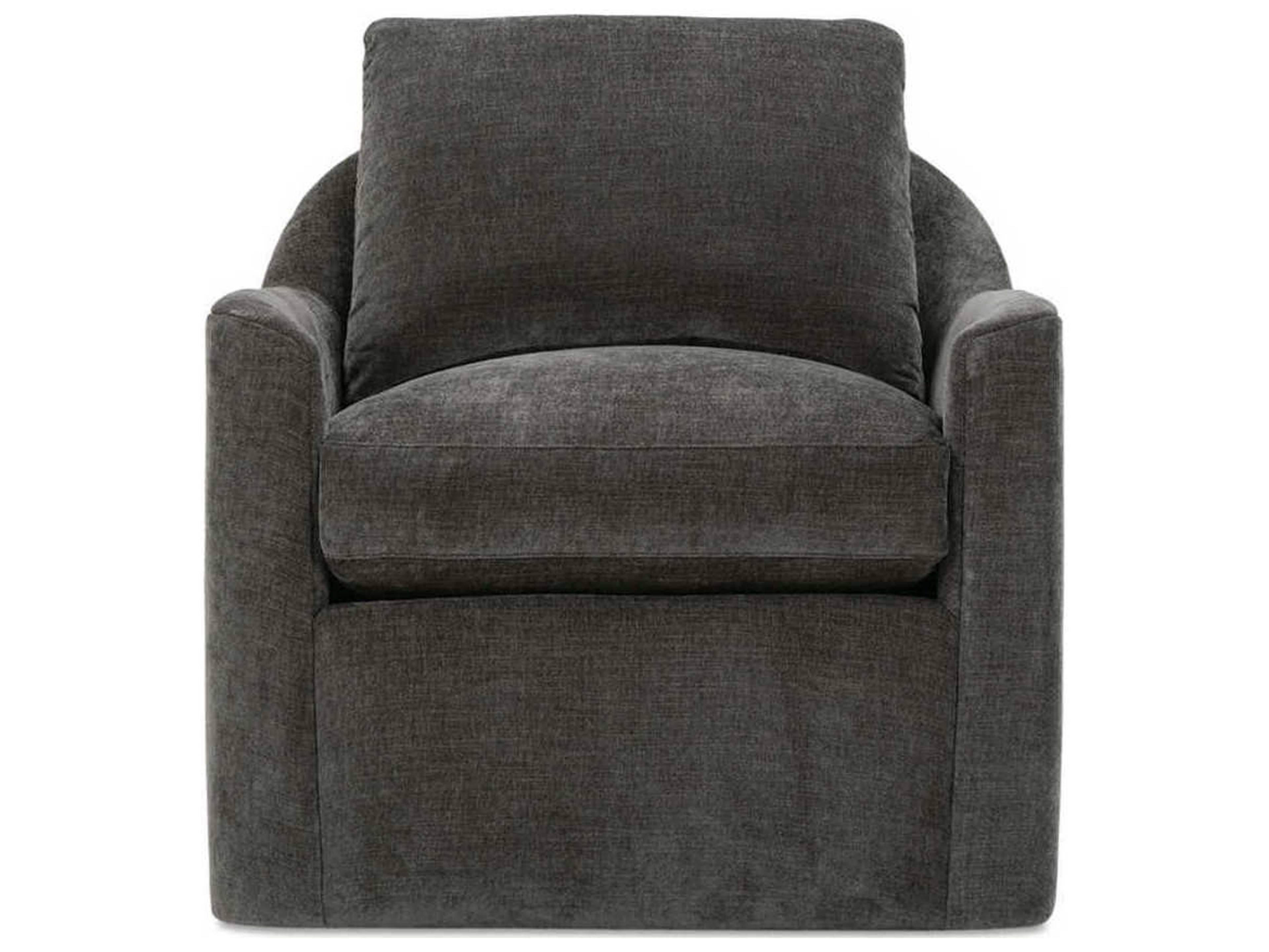 Rowe Laya Swivel Gray Fabric Accent Swivel Chair