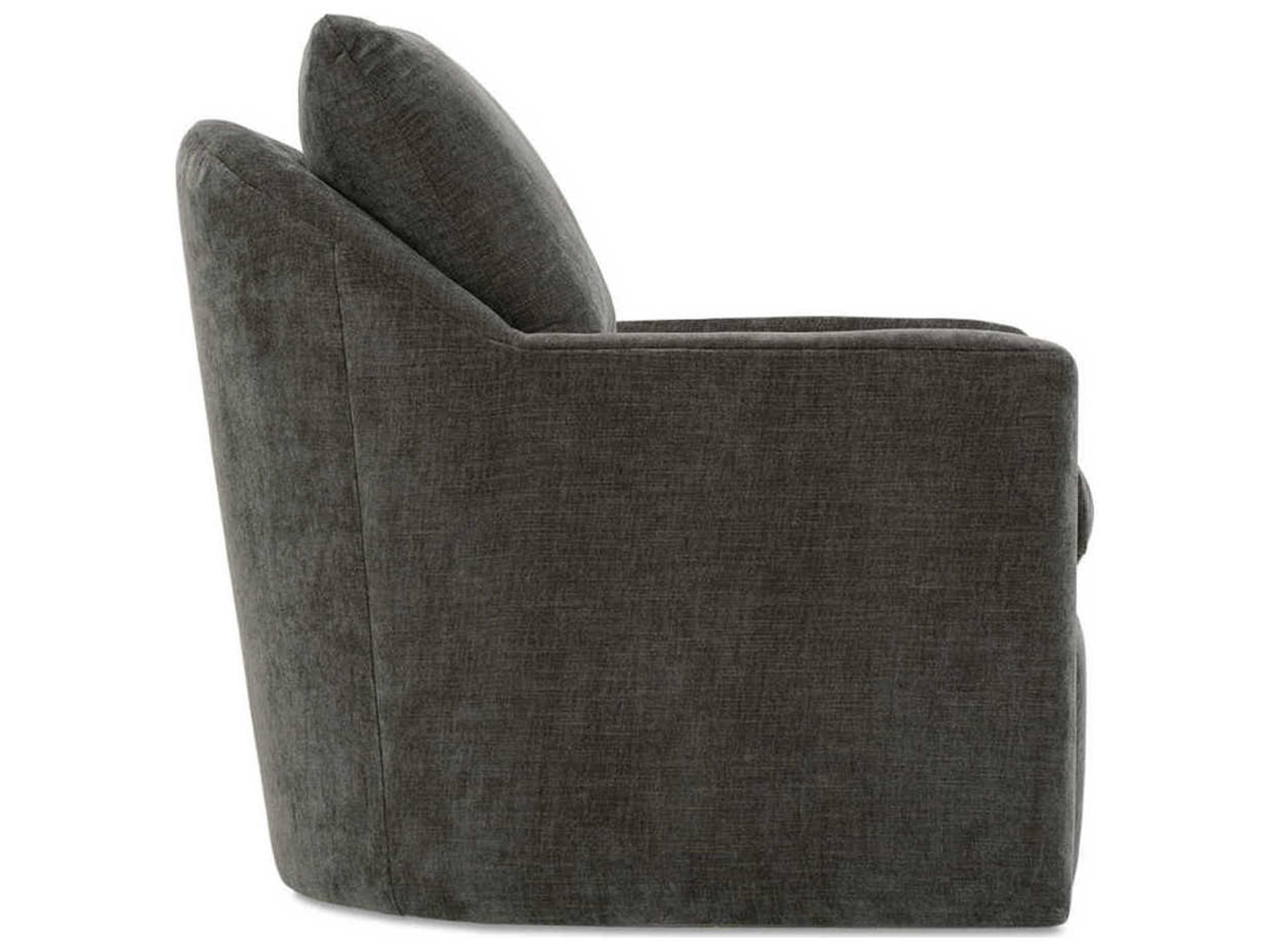 Rowe Laya Swivel Gray Fabric Accent Swivel Chair