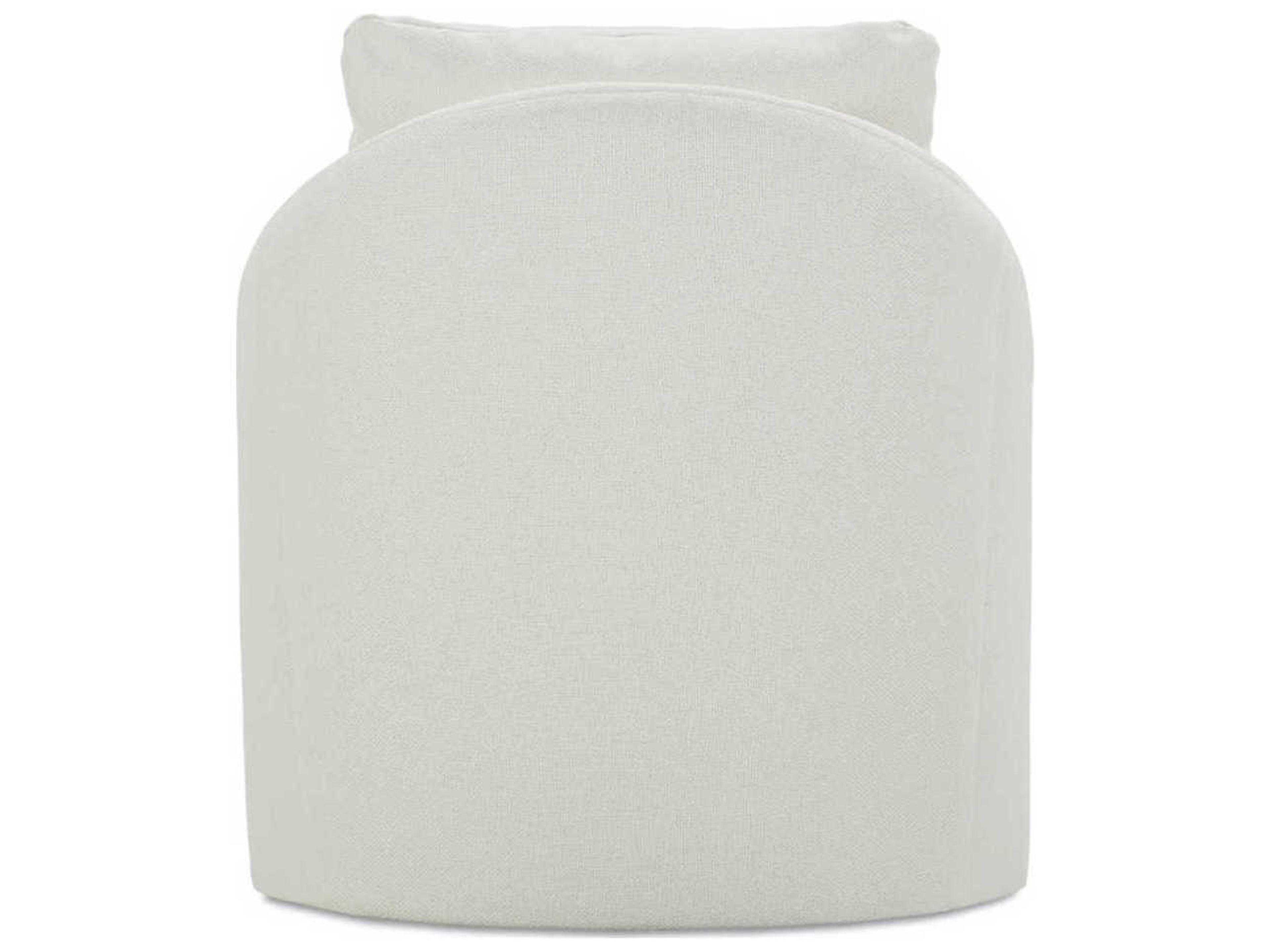 Rowe Laya Swivel White Fabric Accent Swivel Chair