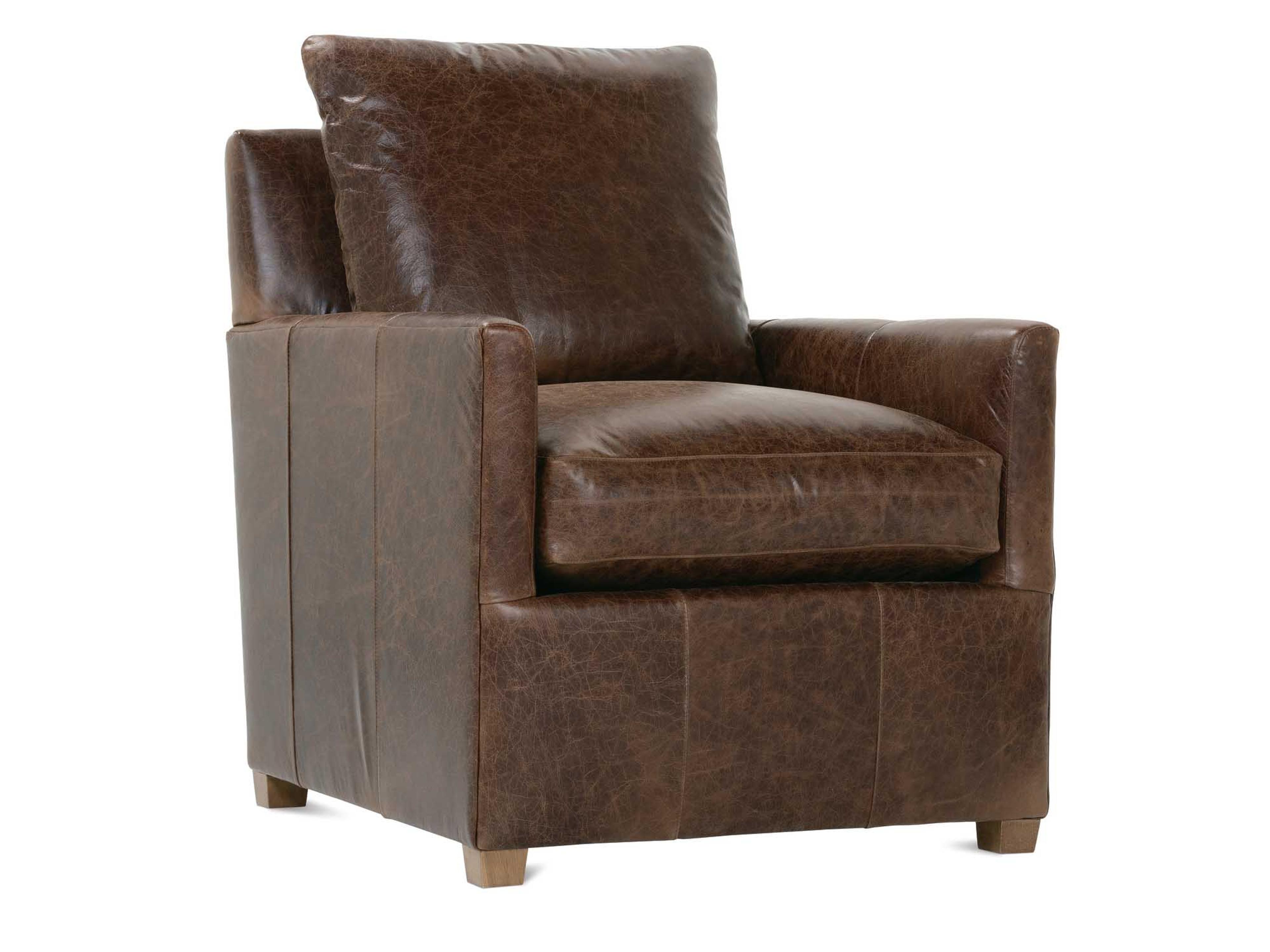 Lilah Brown Leather Accent Chair