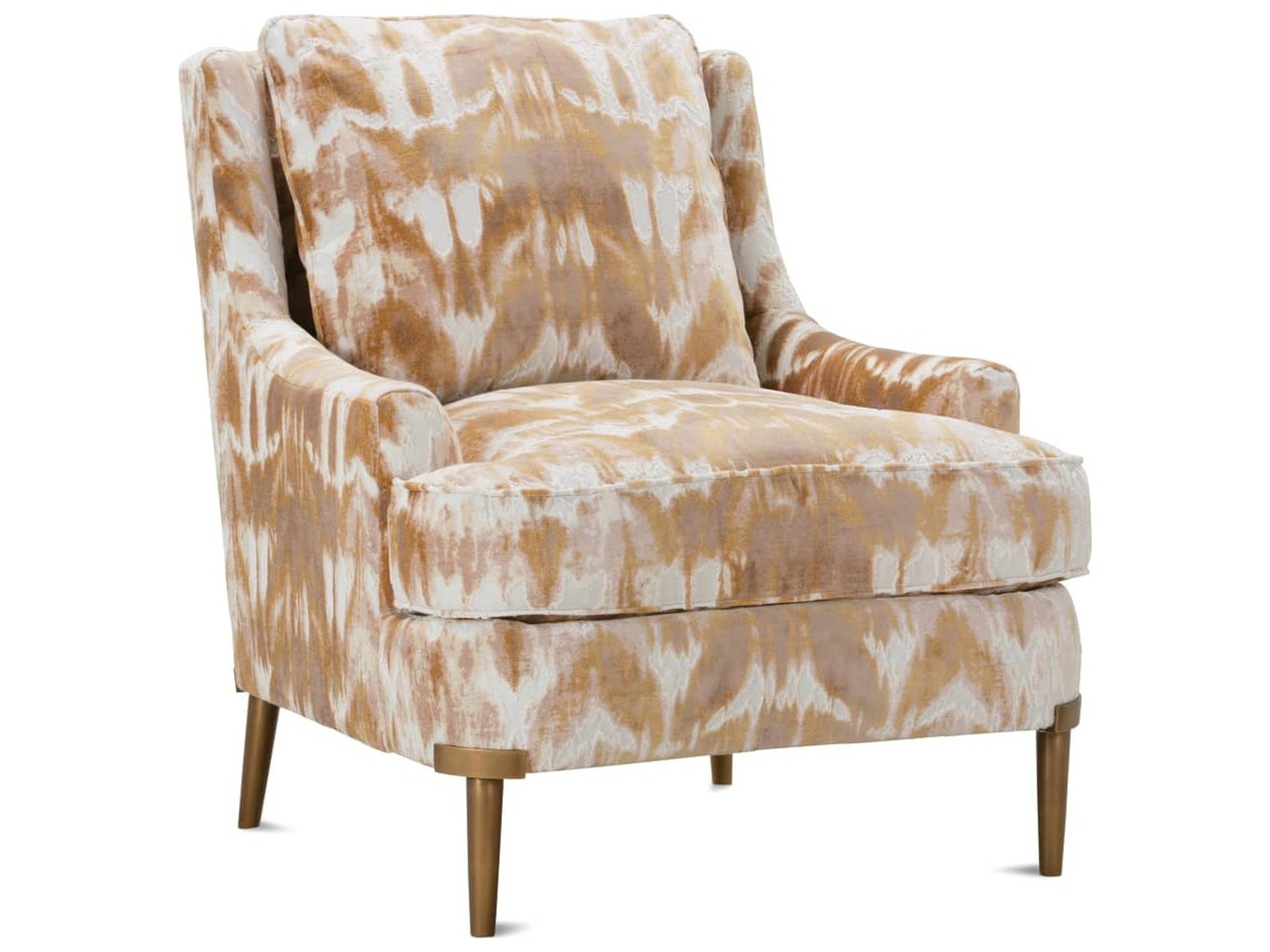 Lyra Brown Fabric Accent Chair