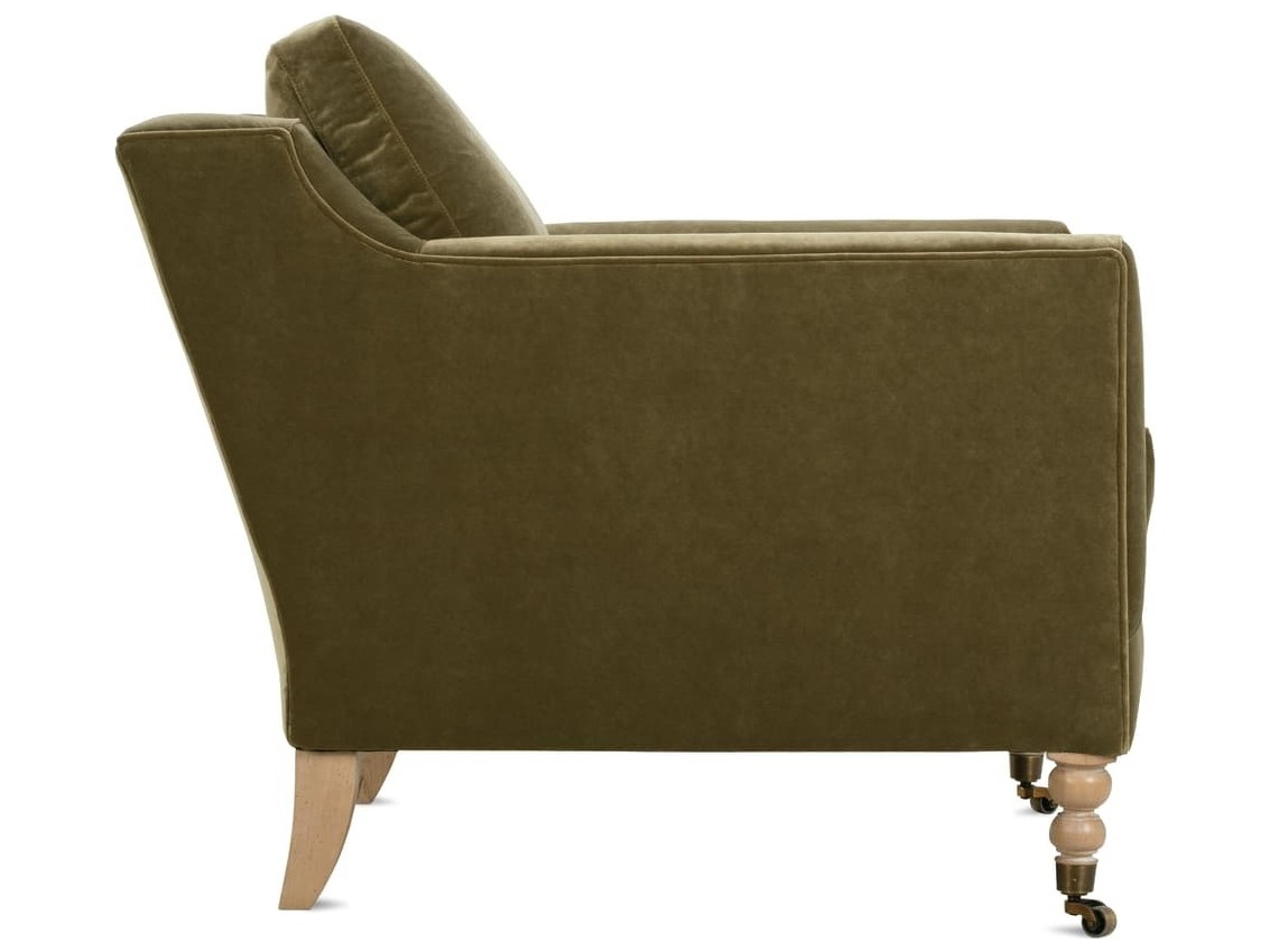 Rowe Madeline Rolling Green Fabric Accent Chair