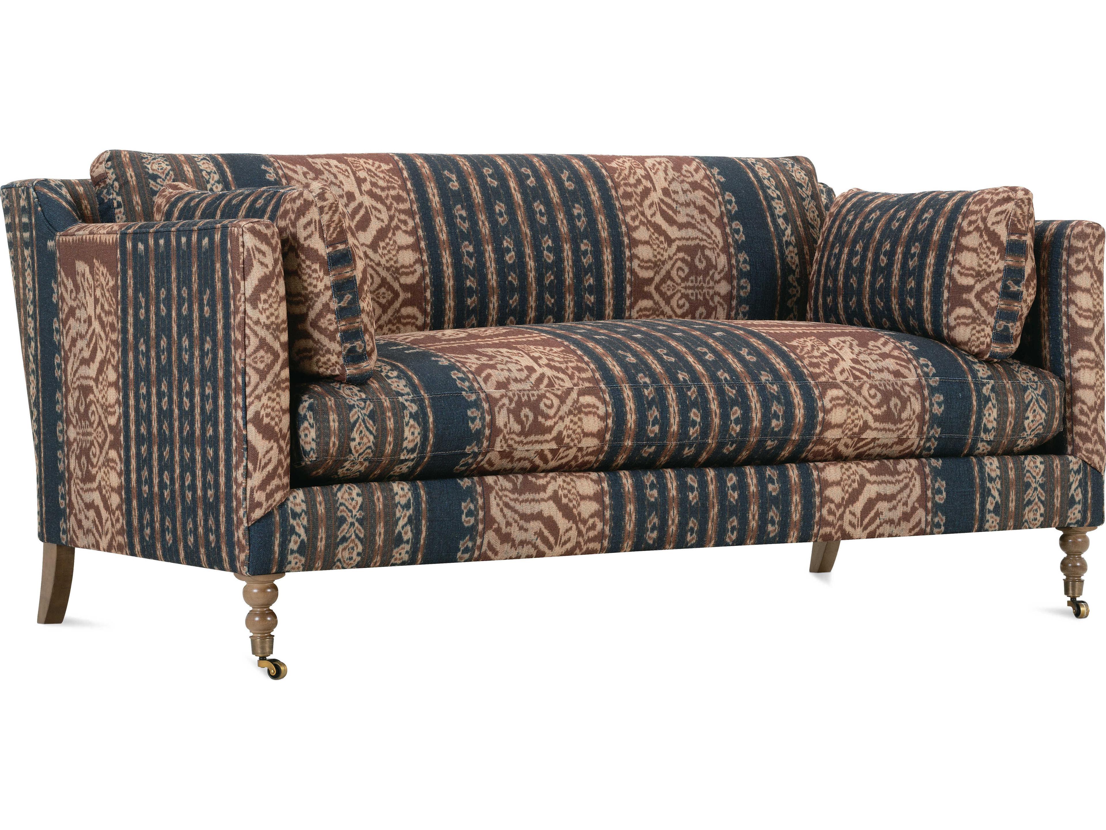 Madeline Latte Black Upholstered Loveseat