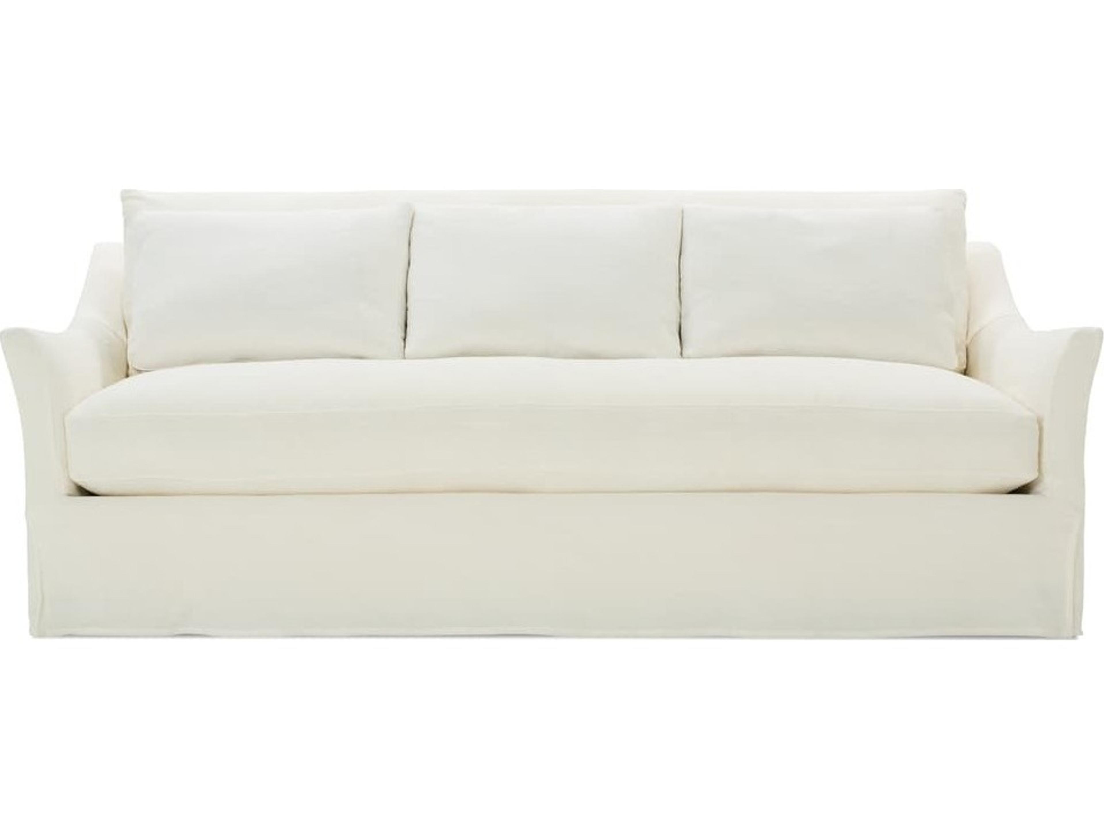 Rowe Moreau White Upholstered Slip Sofa