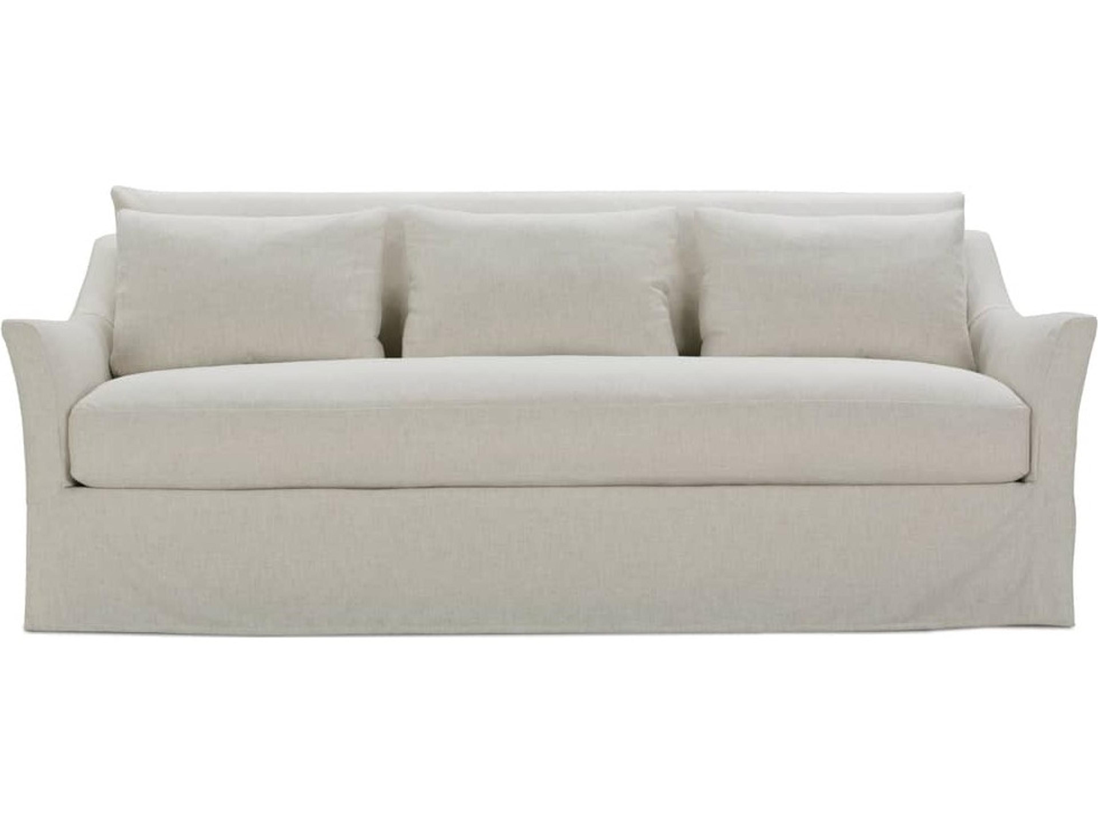 Rowe Moreau Cream Upholstered Slip Sofa