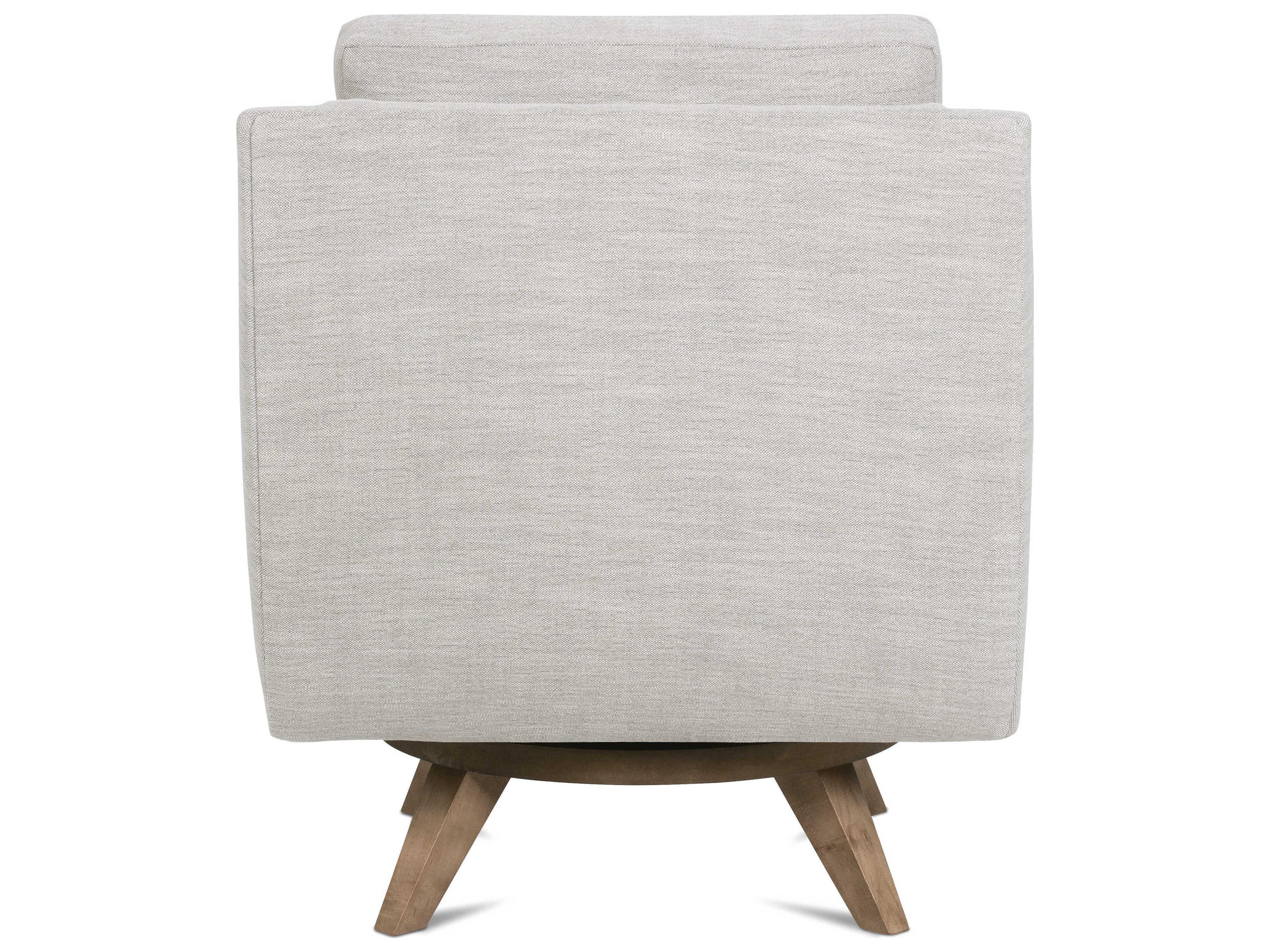 Rowe Nash Swivel Beige Fabric Accent Chair