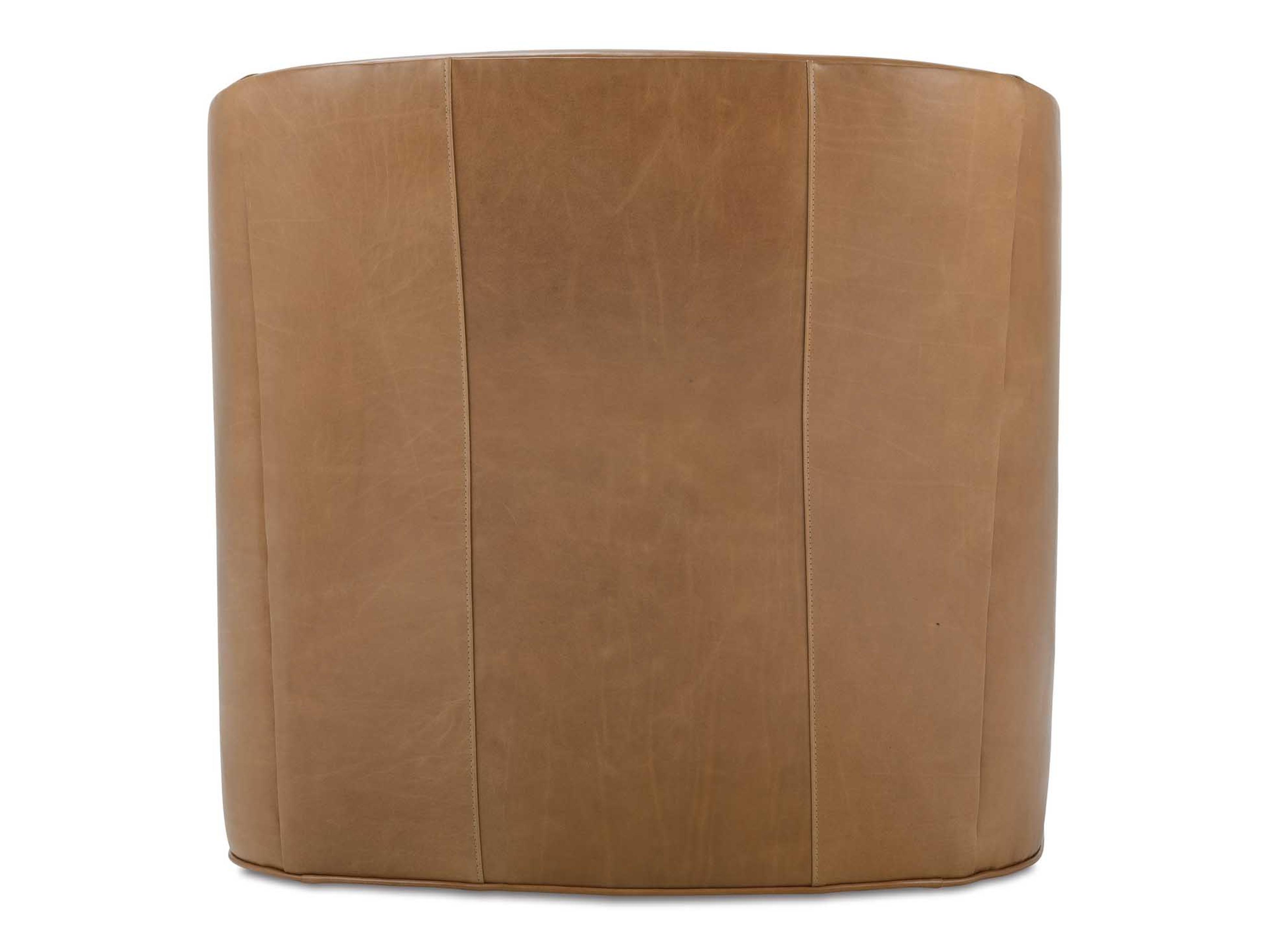 Rowe Pate Swivel Brown Leather Accent Chair