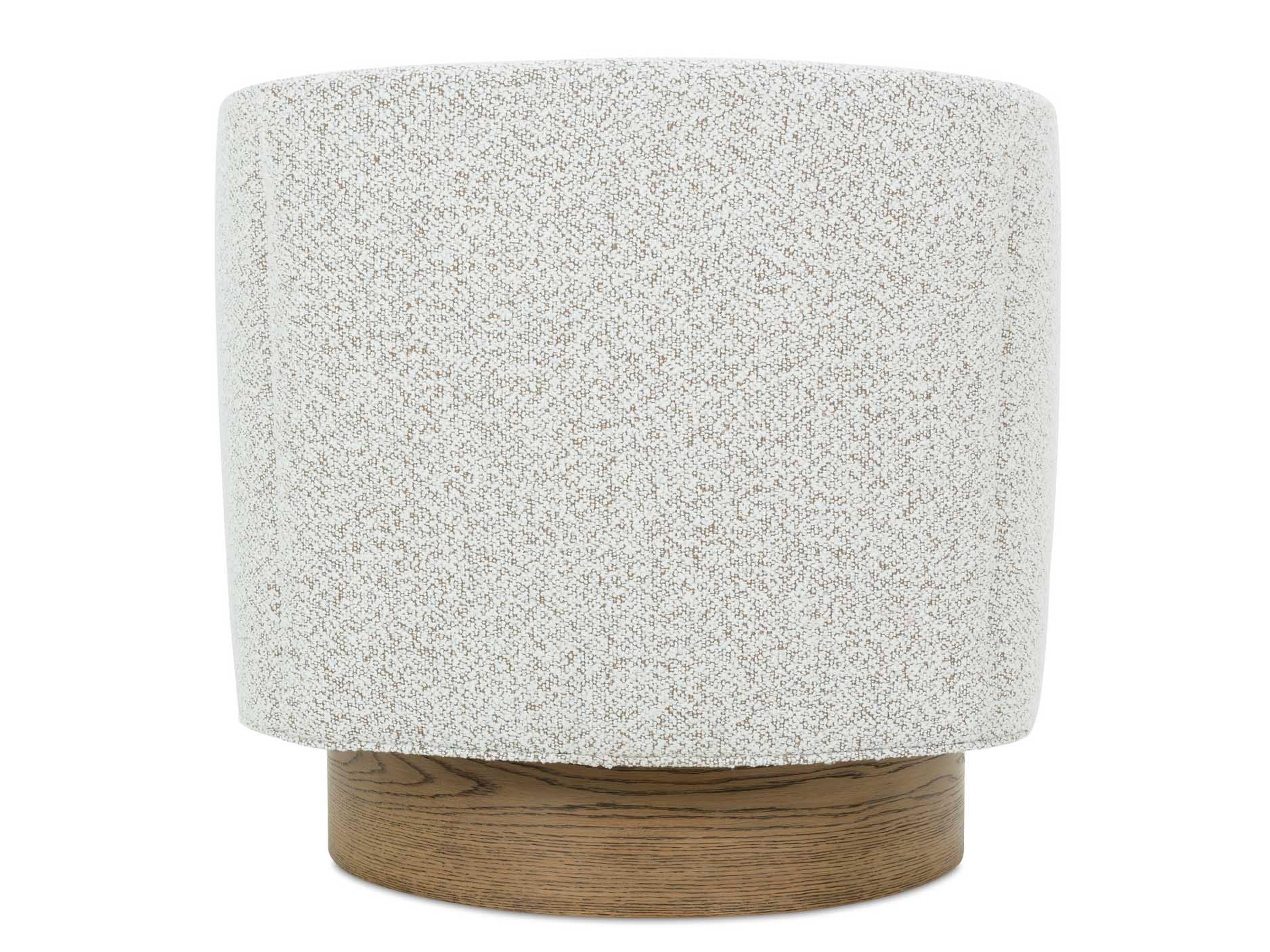 Rowe Petra Swivel White Fabric Accent Chair