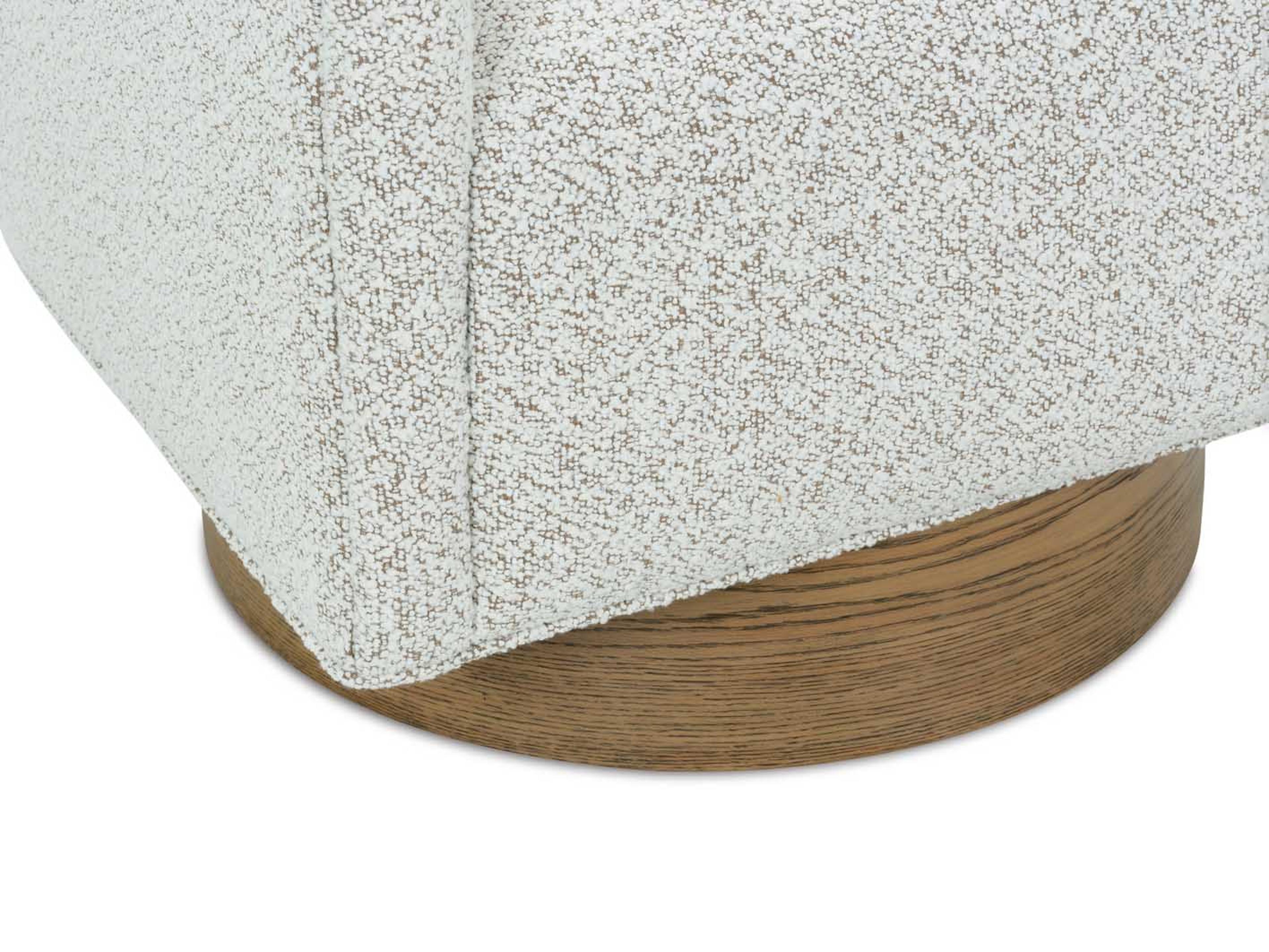 Rowe Petra Swivel White Fabric Accent Chair