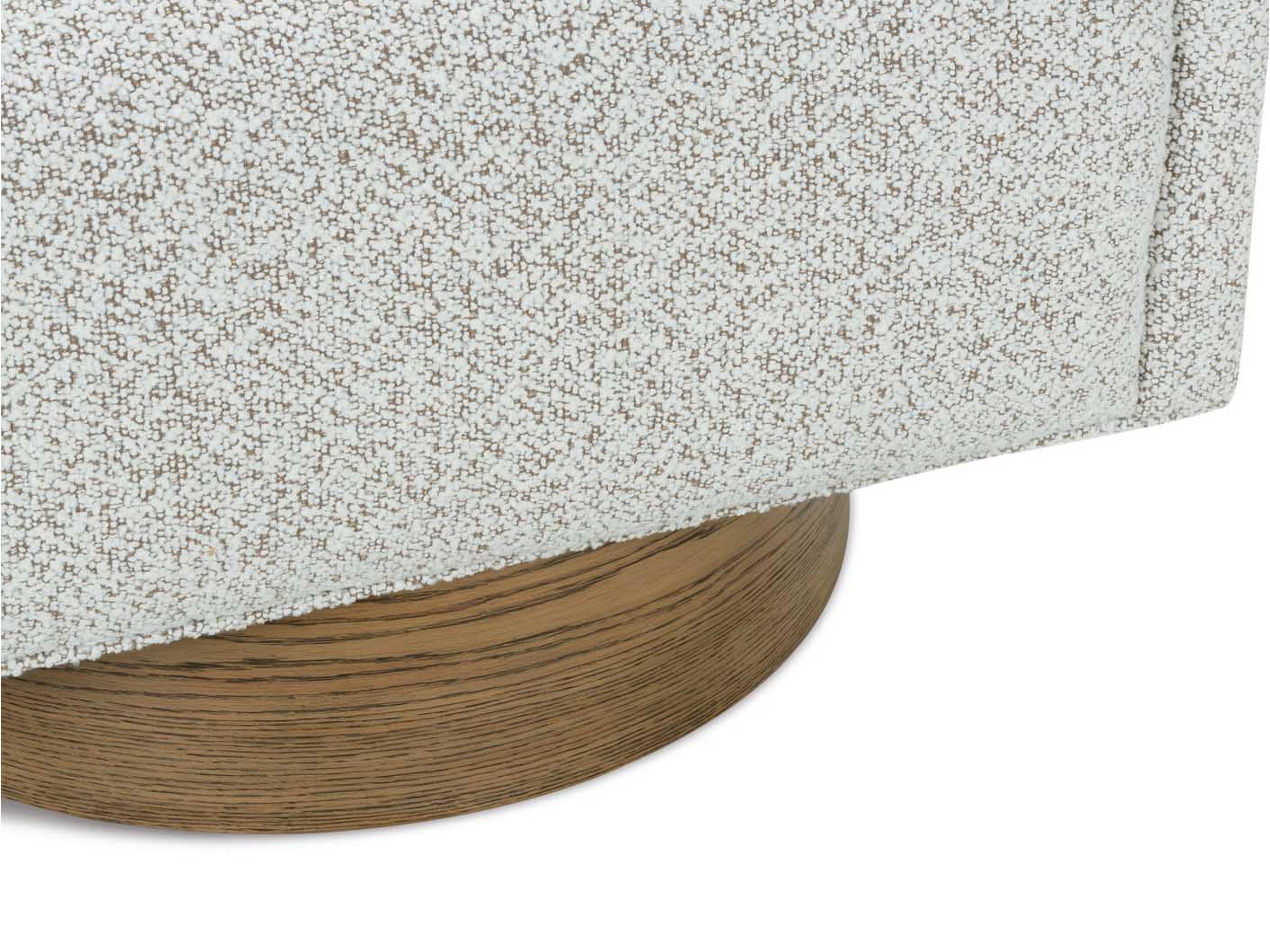 Rowe Petra Swivel White Fabric Accent Chair