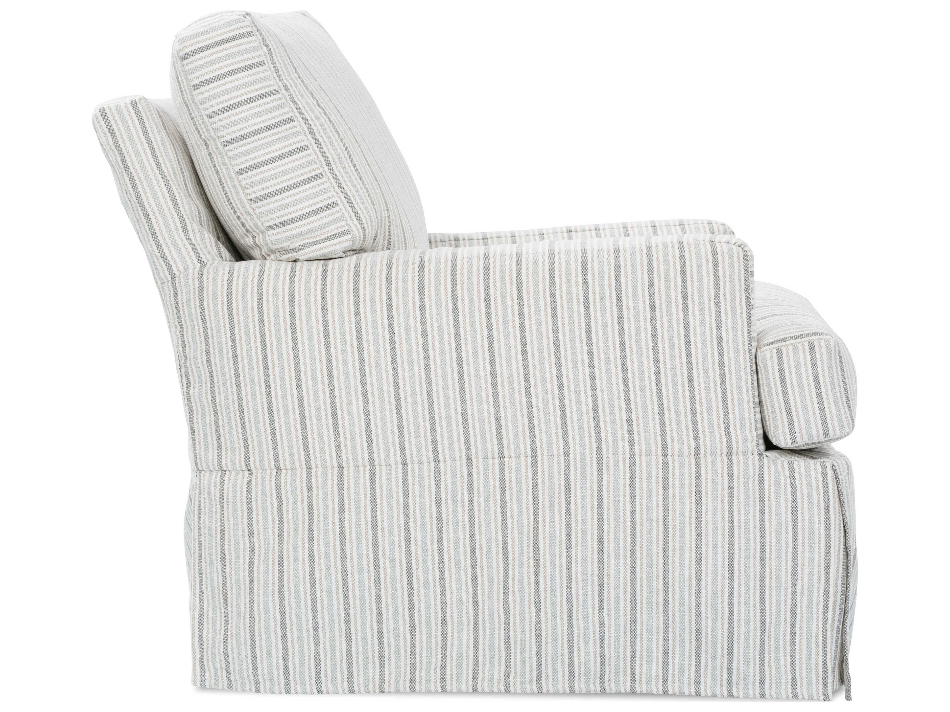 Rowe Sadie Swivel Glider Beige Fabric Accent Chair