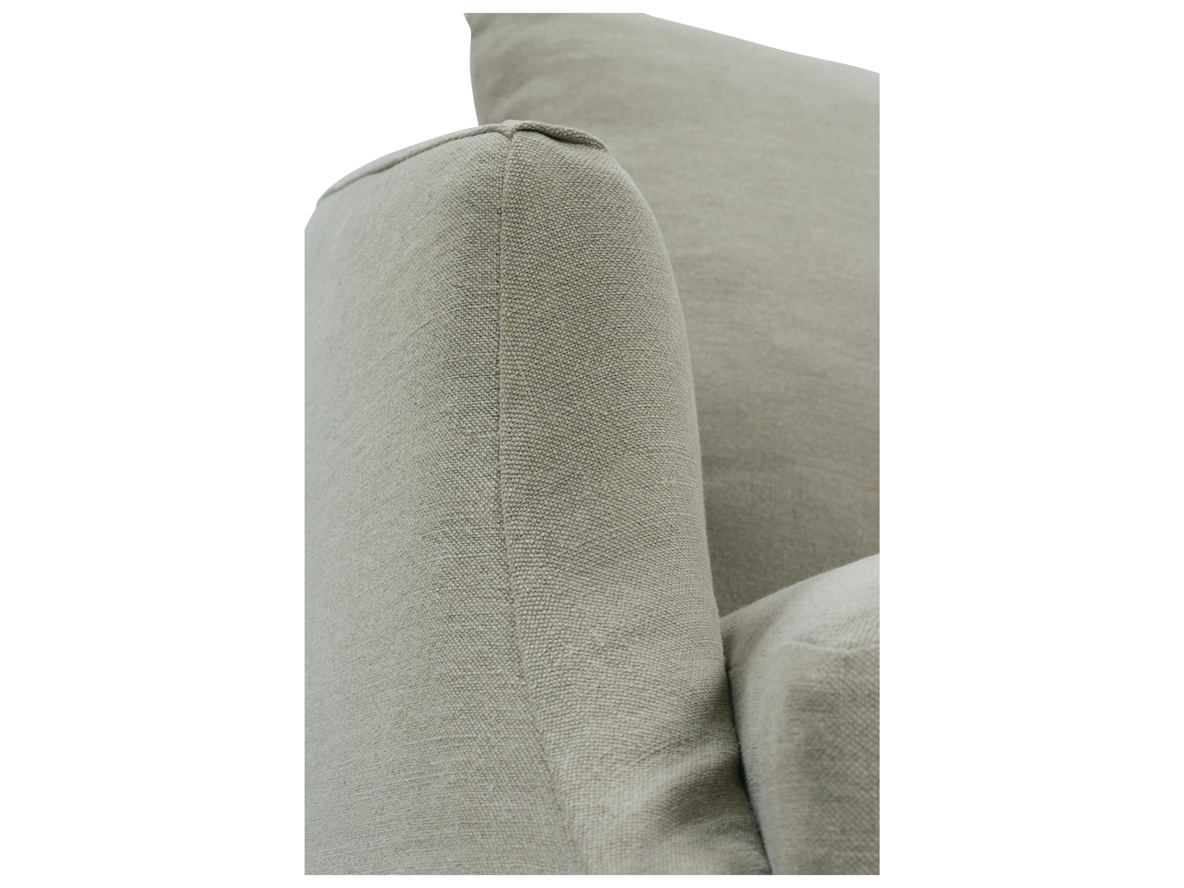 Rowe Emmerson Swivel Green Fabric Accent Chair with Slipcover