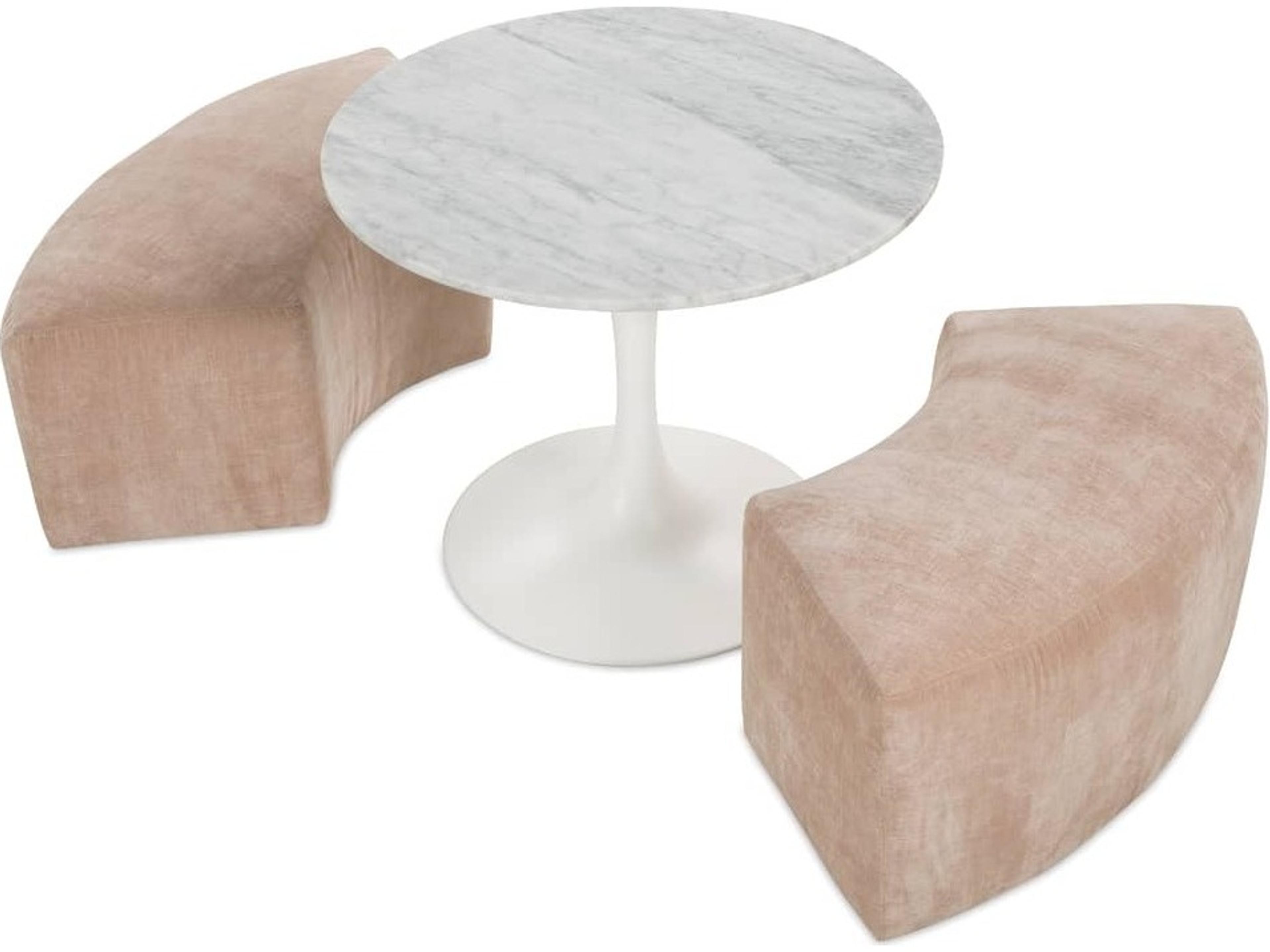 Rowe Neoma Pink Upholstered Ottoman