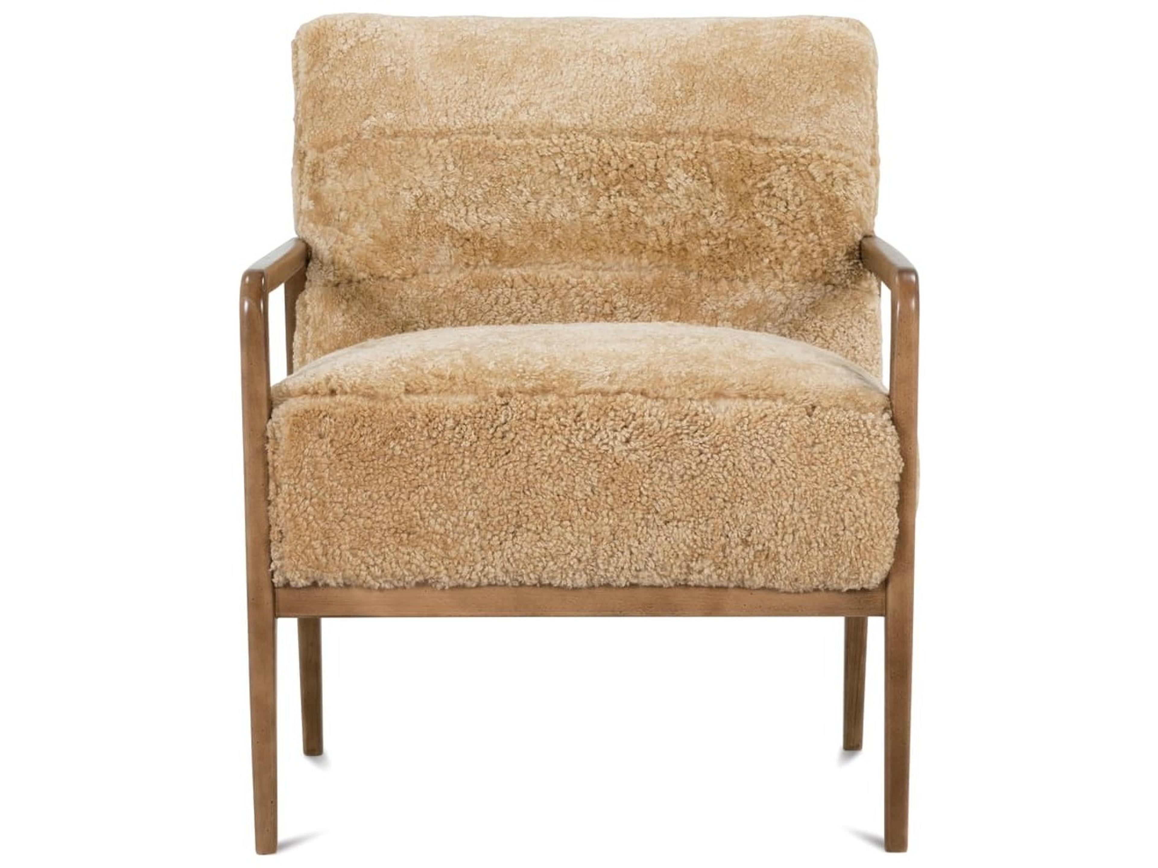 Rowe Phifer Brown Leather Hide on Hair Accent Chair