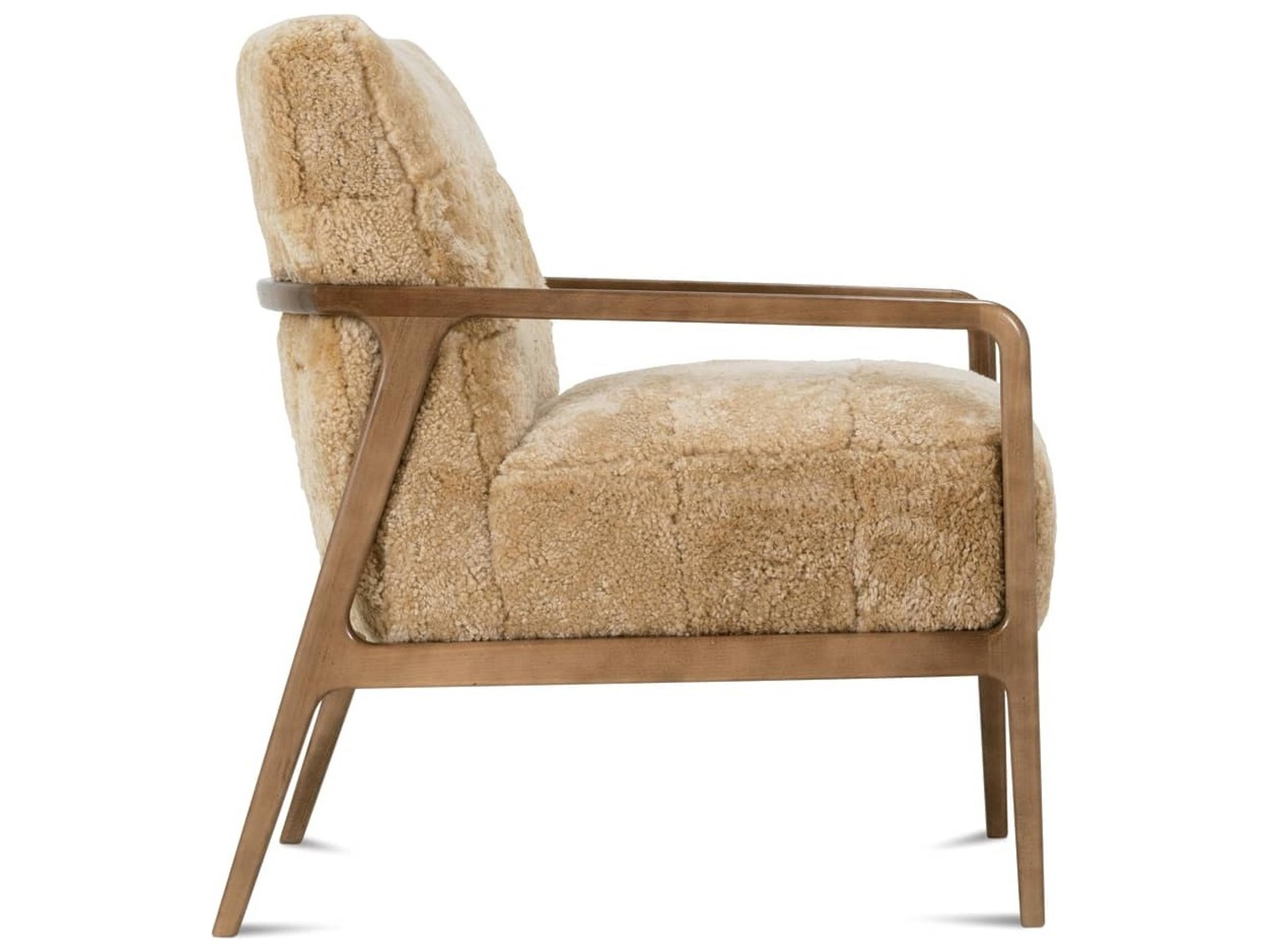 Rowe Phifer Brown Leather Hide on Hair Accent Chair