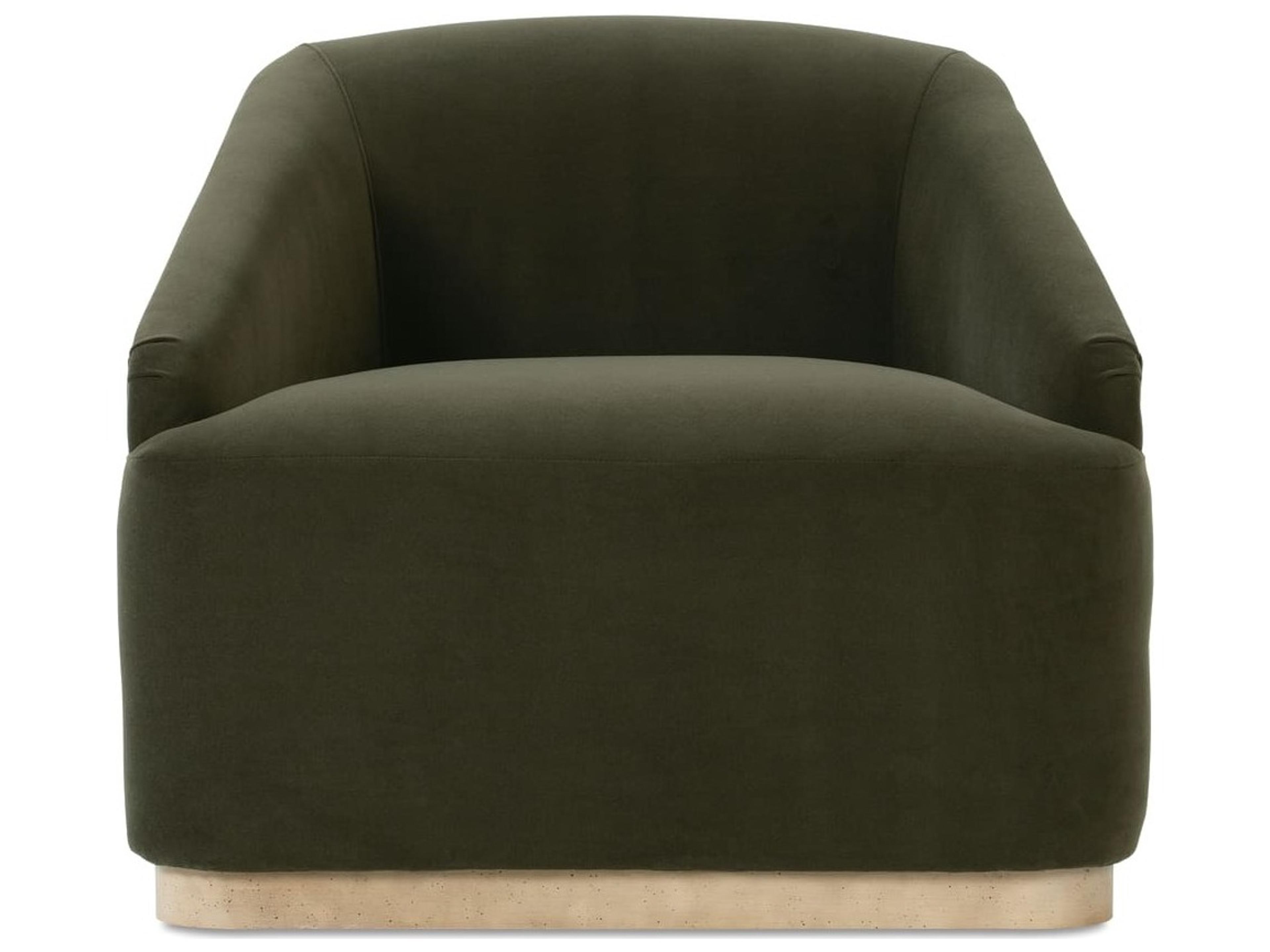 Rowe Bernie Swivel Green Fabric Accent Swivel Chair