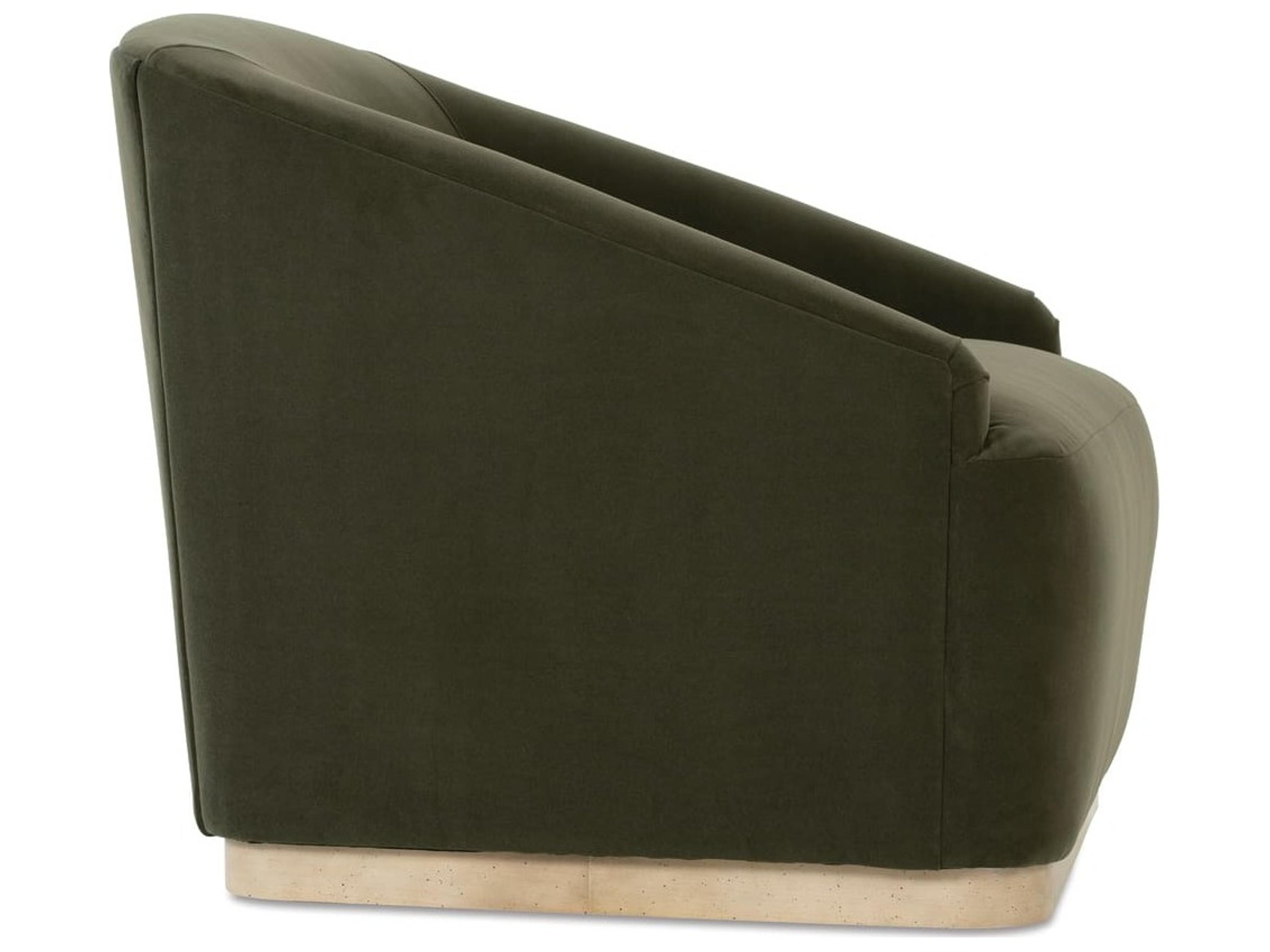Rowe Bernie Swivel Green Fabric Accent Swivel Chair