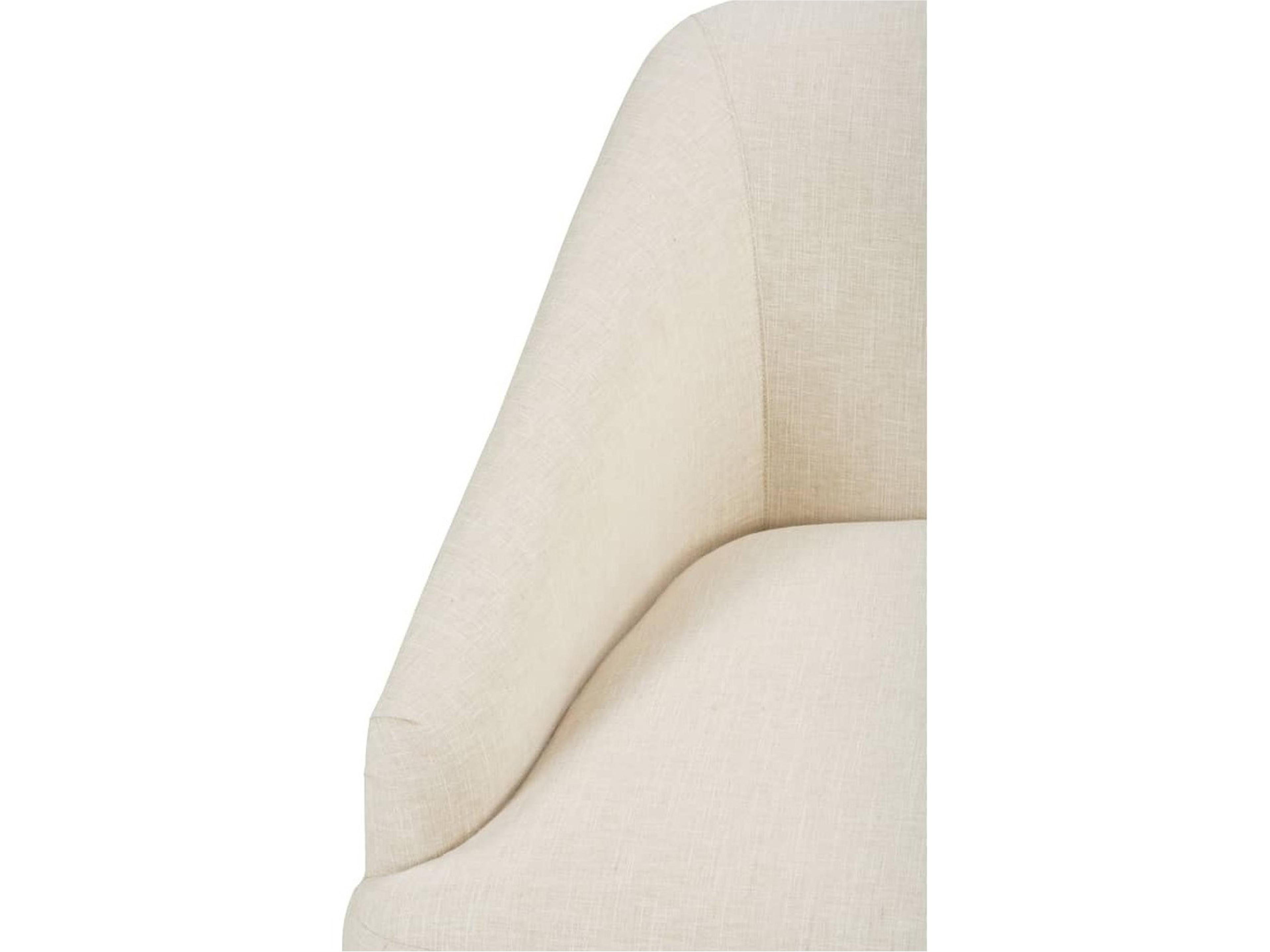 Rowe Bernie Swivel White Fabric Accent Swivel Chair