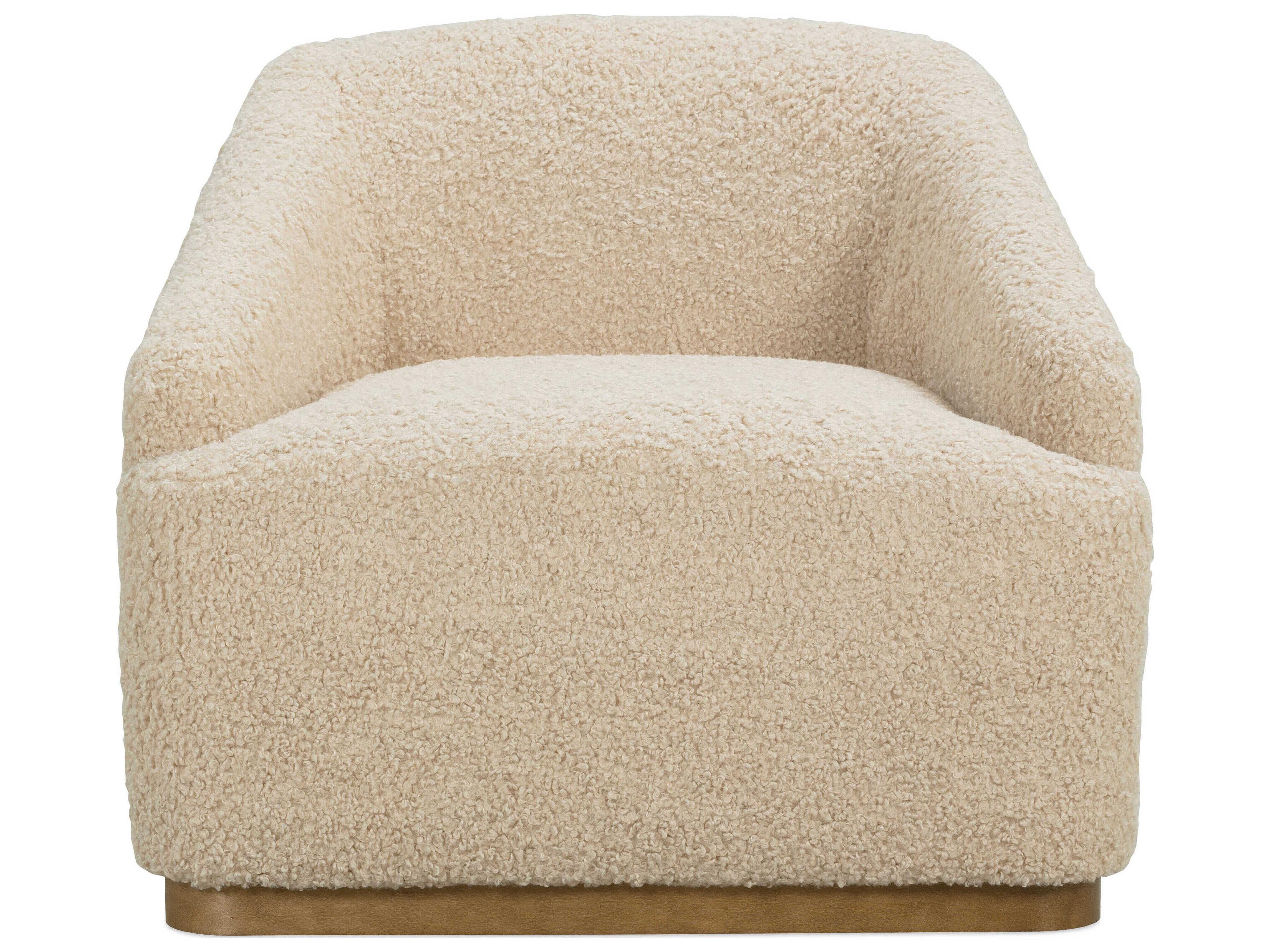 Rowe Bernie Swivel Beige Fabric Accent Chair