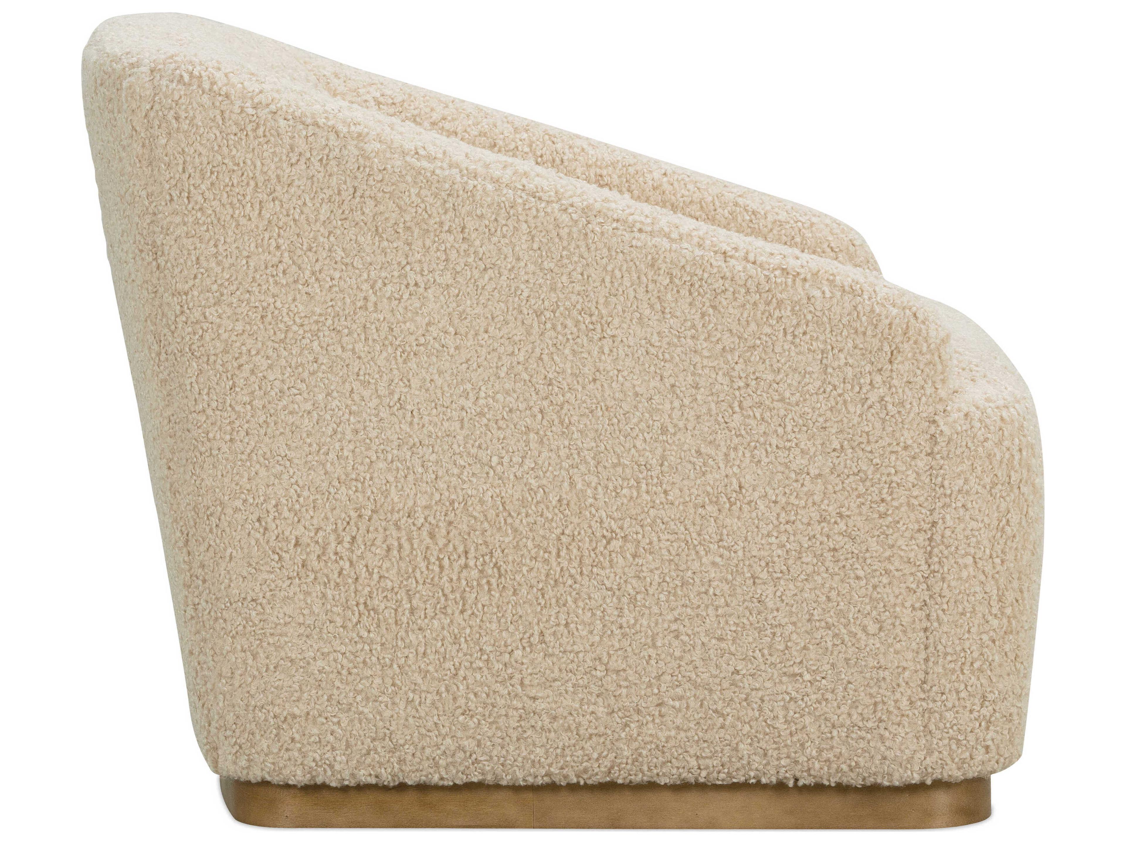 Rowe Bernie Swivel Beige Fabric Accent Chair