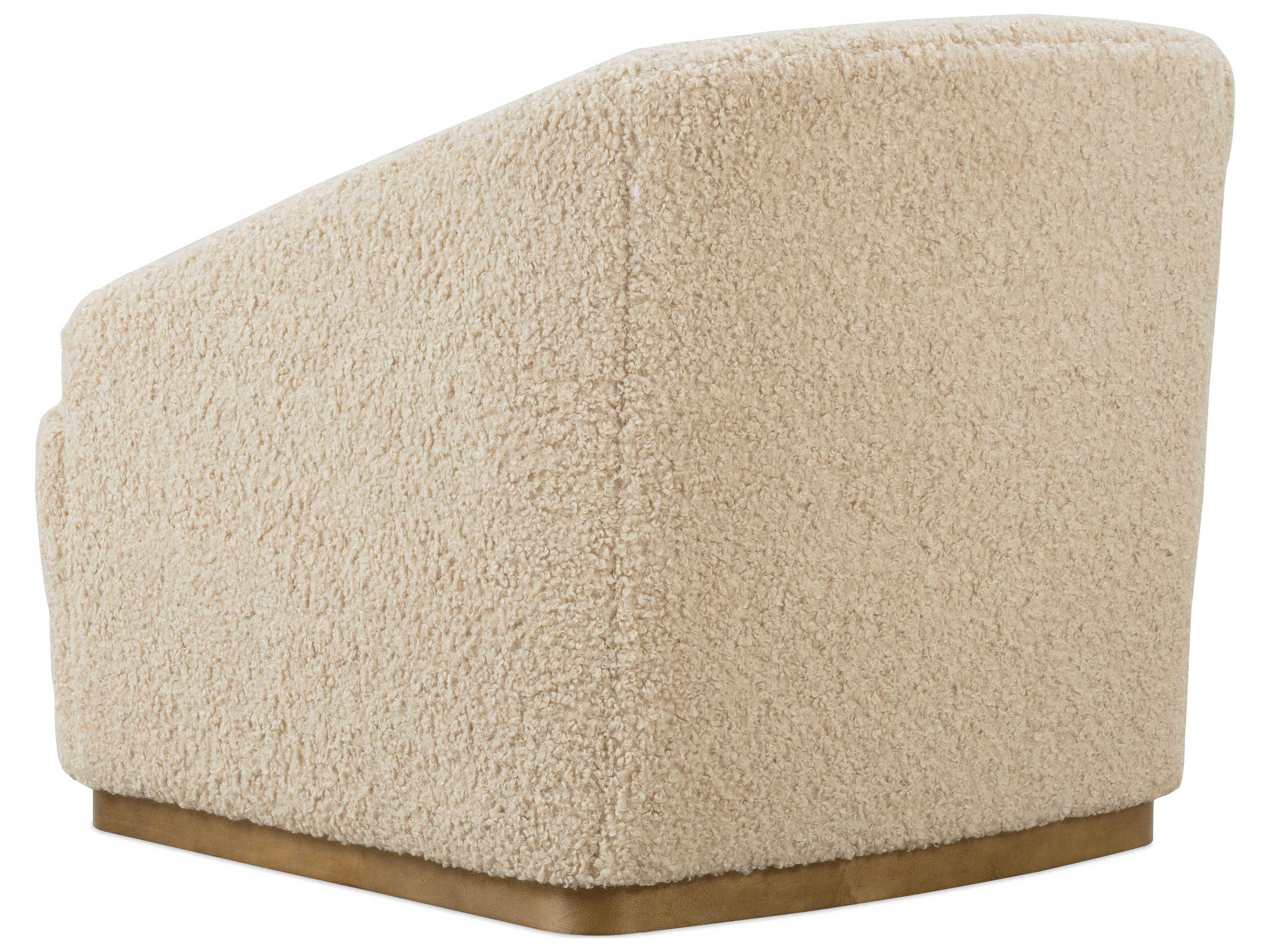 Rowe Bernie Swivel Beige Fabric Accent Chair
