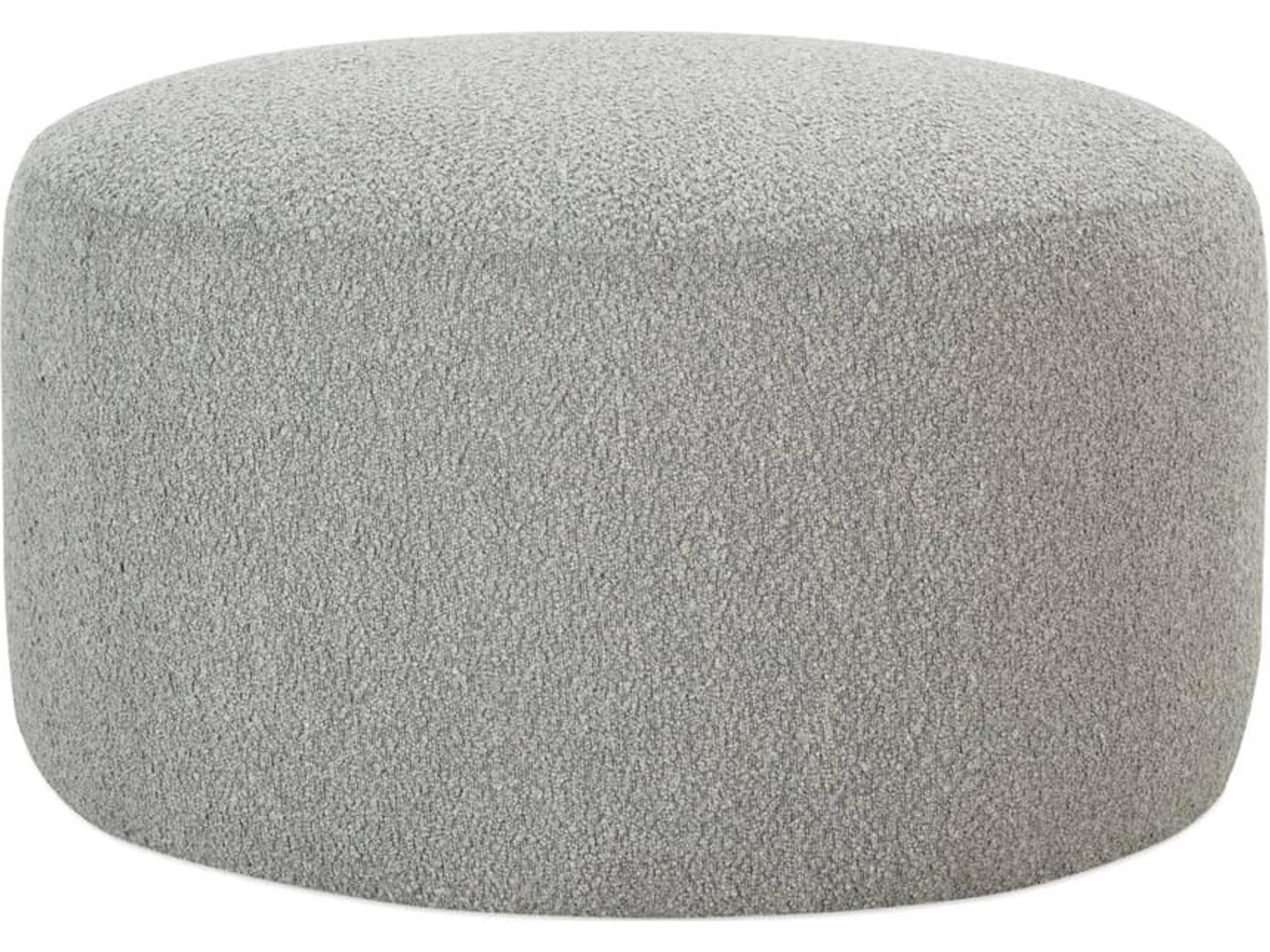 Cleo Gray Upholstered Ottoman