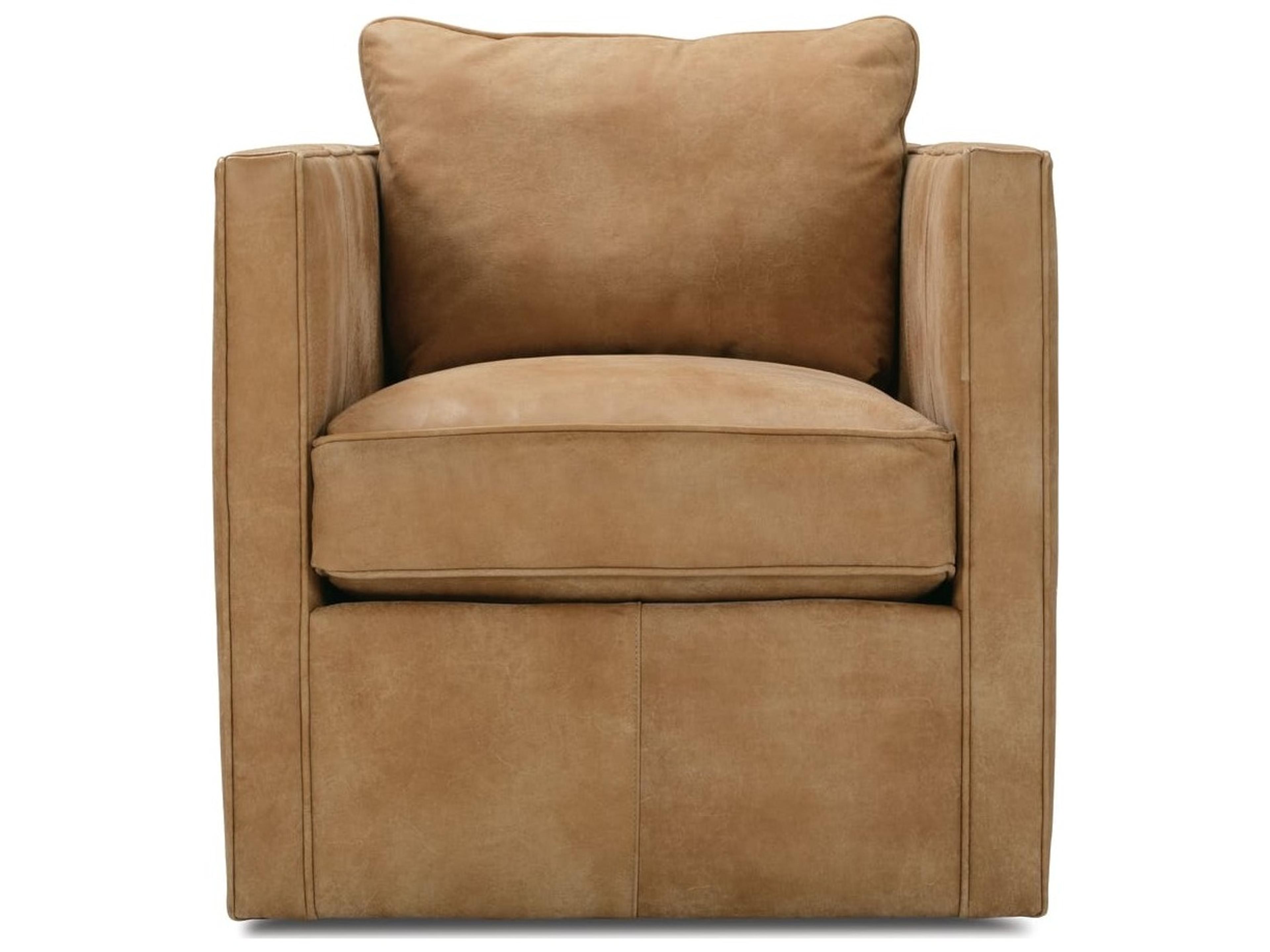 Rowe Rothko Swivel Brown Fabric Accent Swivel Chair