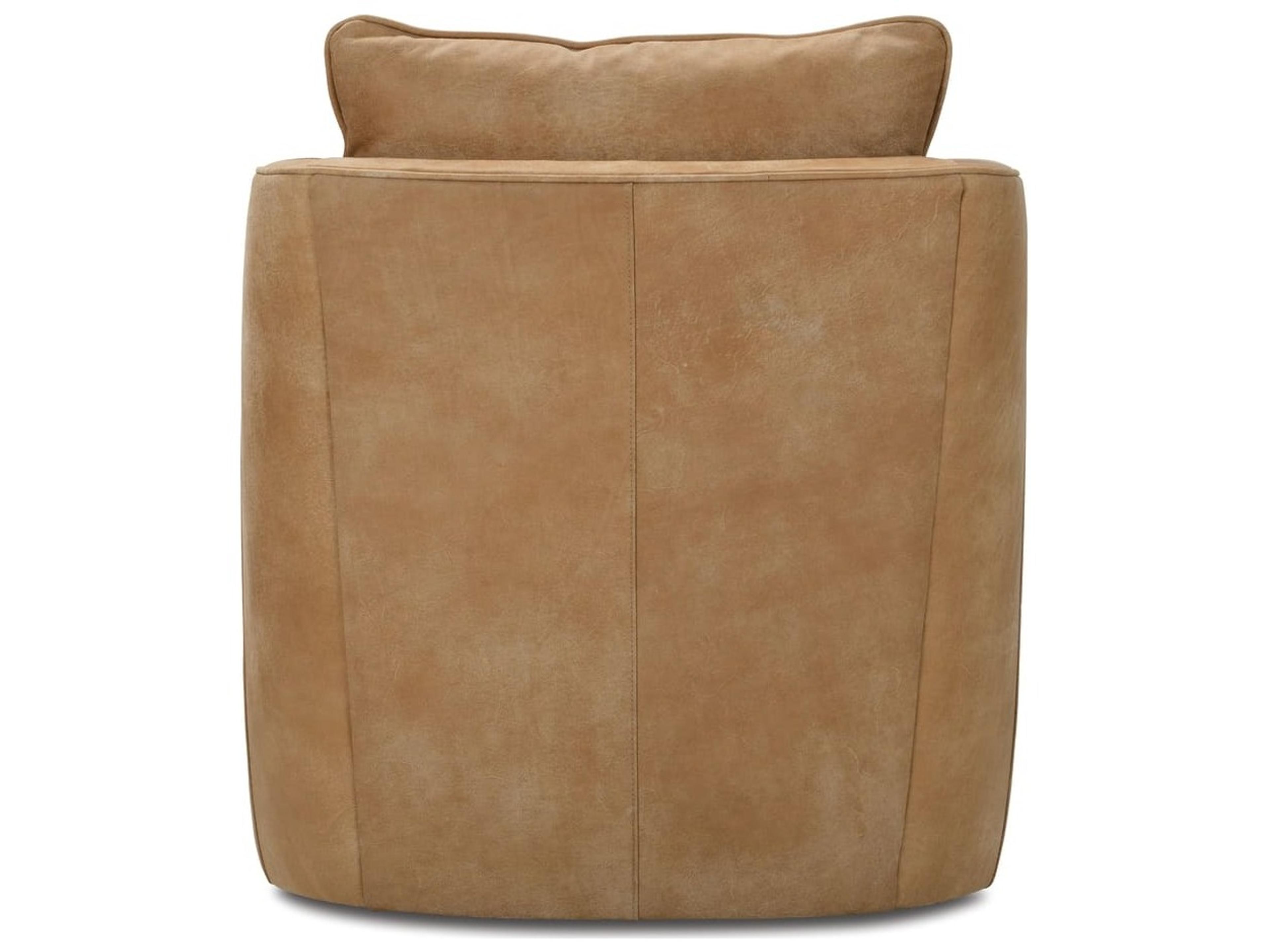 Rowe Rothko Swivel Brown Fabric Accent Swivel Chair