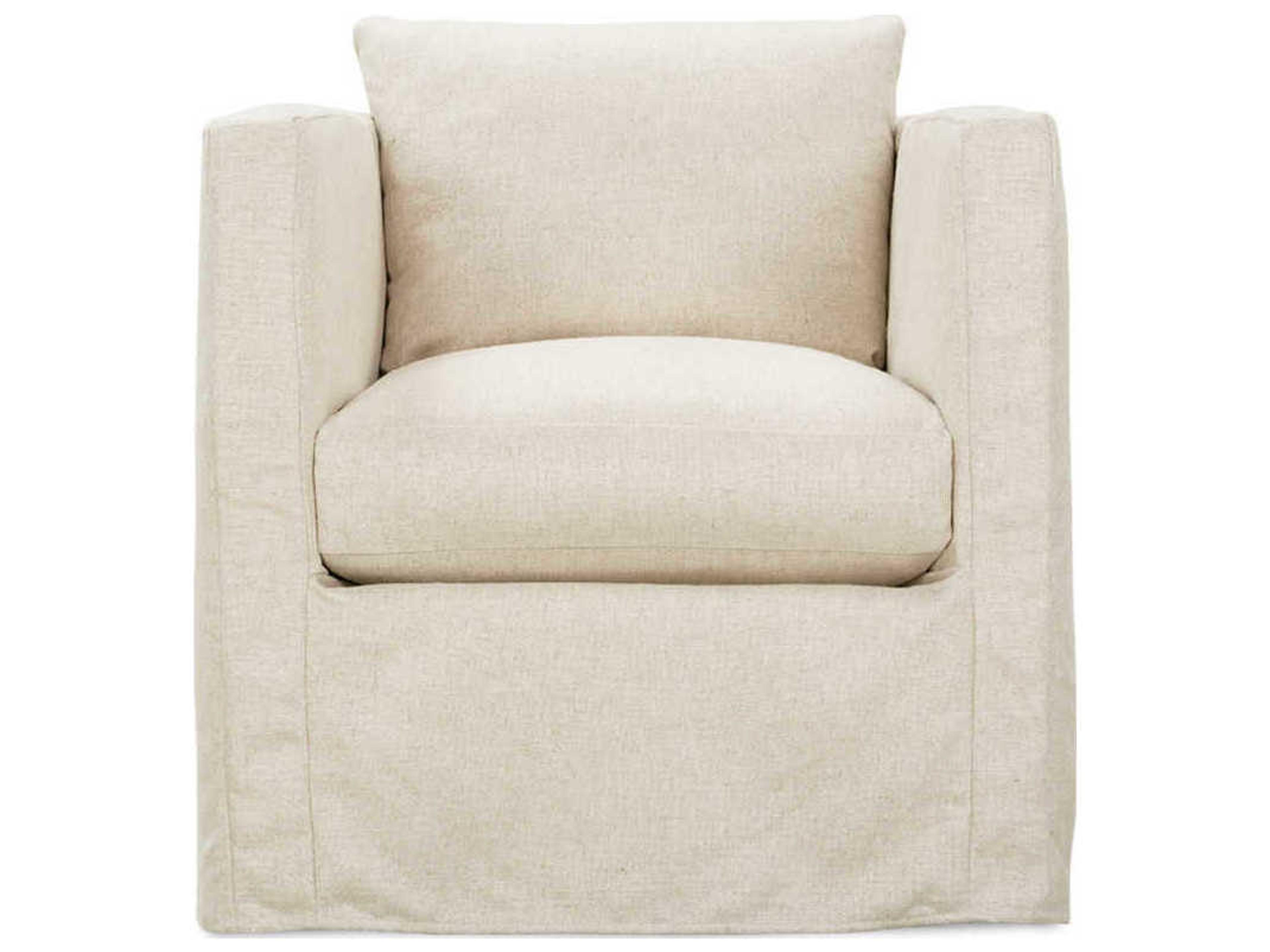 Rowe Rothko Swivel Beige Fabric Accent Swivel Chair