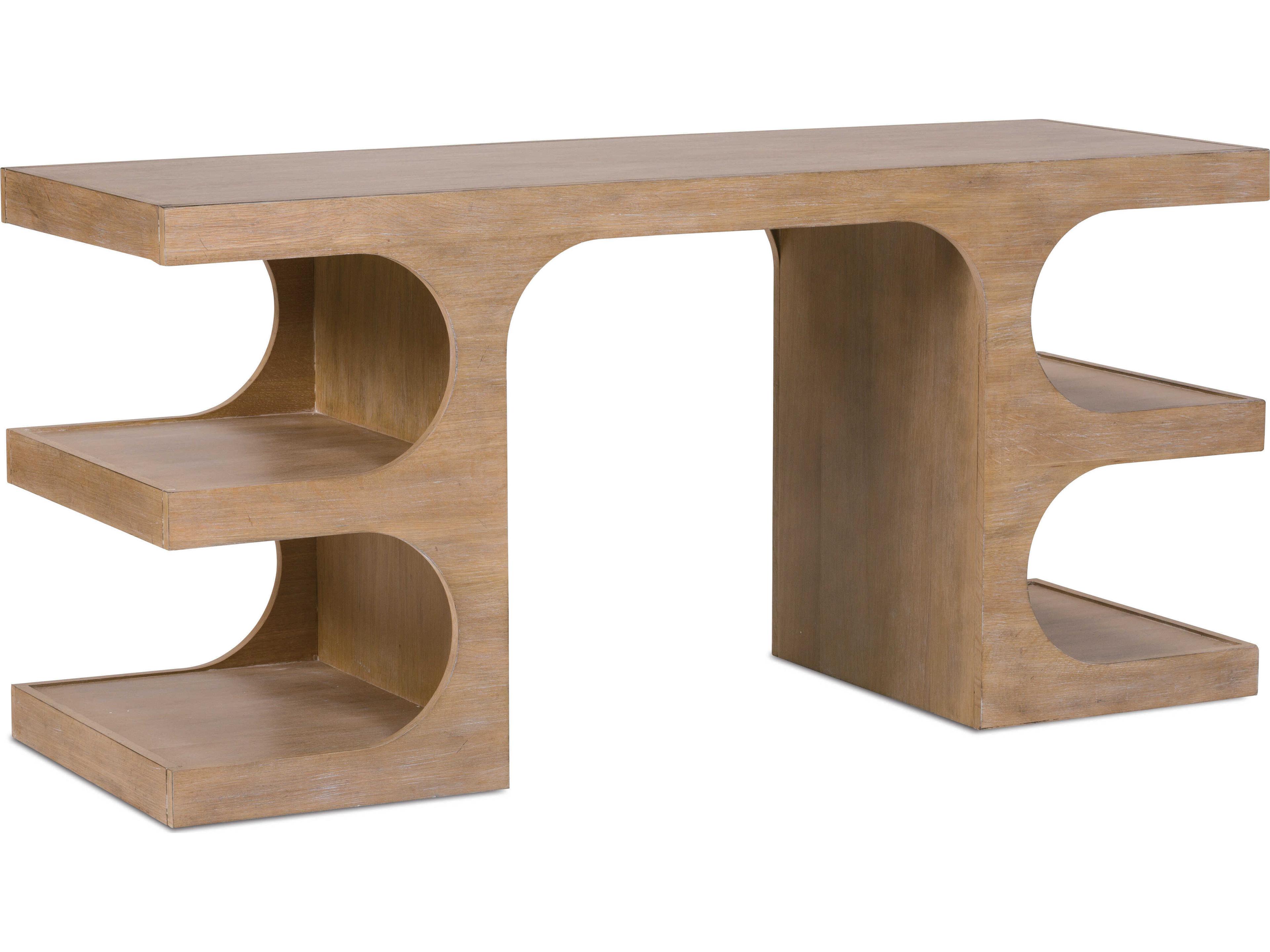 Dune Driftwood Brown Oak Wood Writing Desk