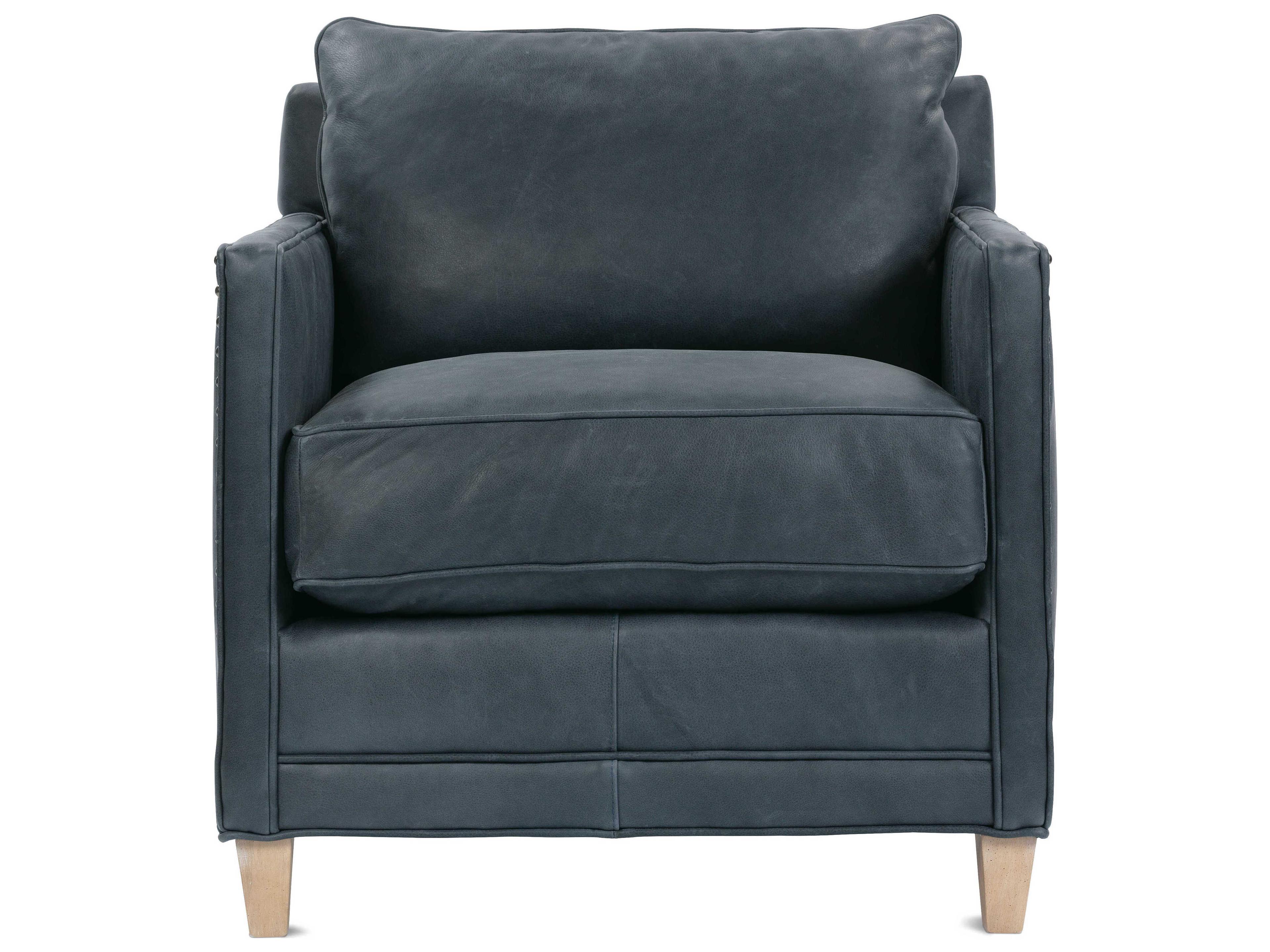 Rowe Springfield Blue Leather Accent Chair