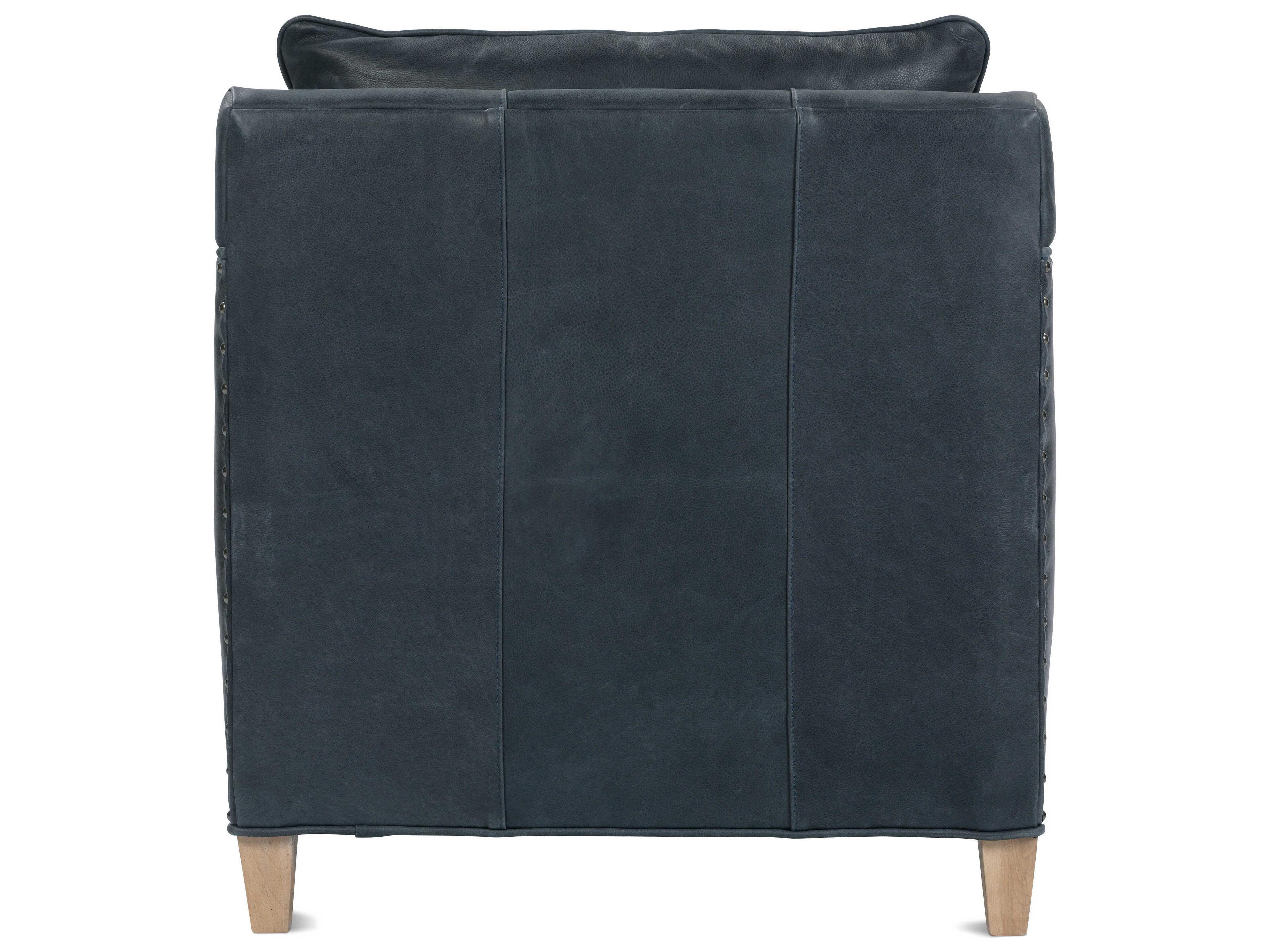 Rowe Springfield Blue Leather Accent Chair