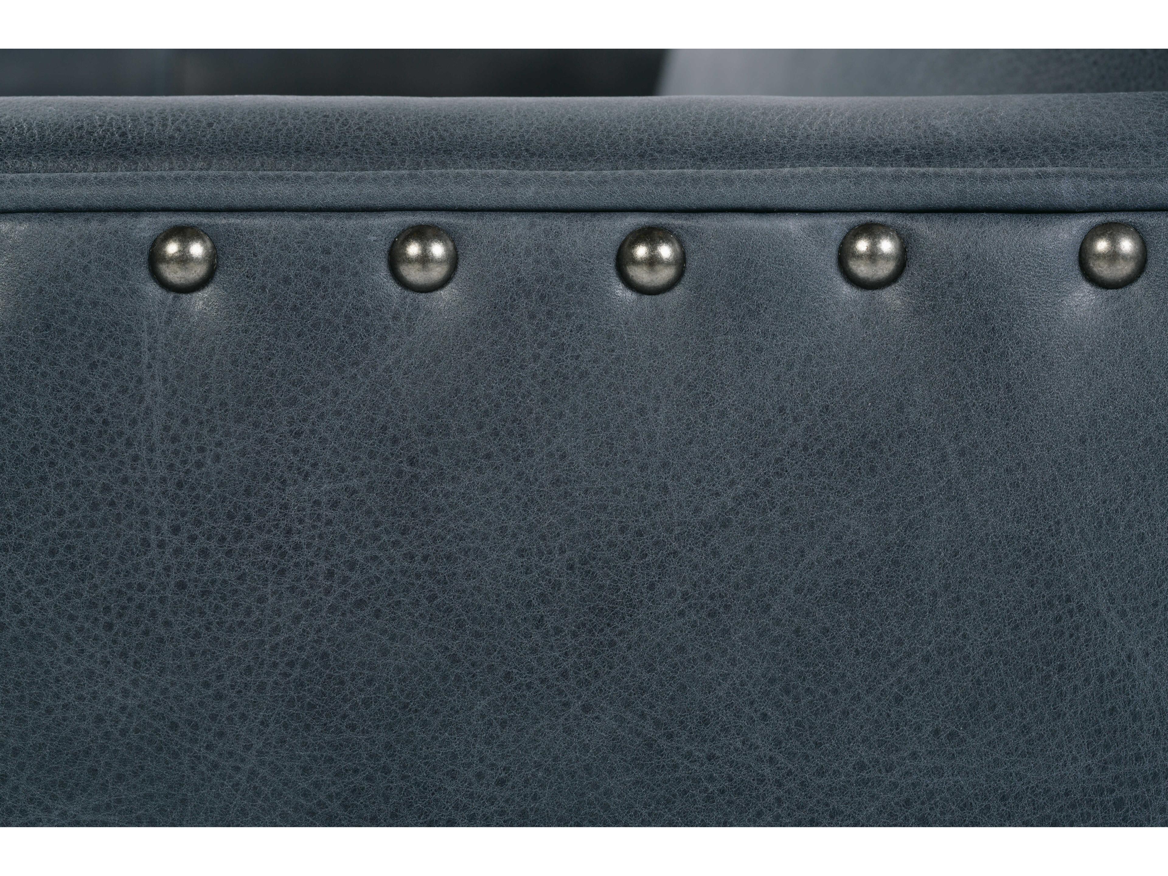 Rowe Springfield Blue Leather Accent Chair