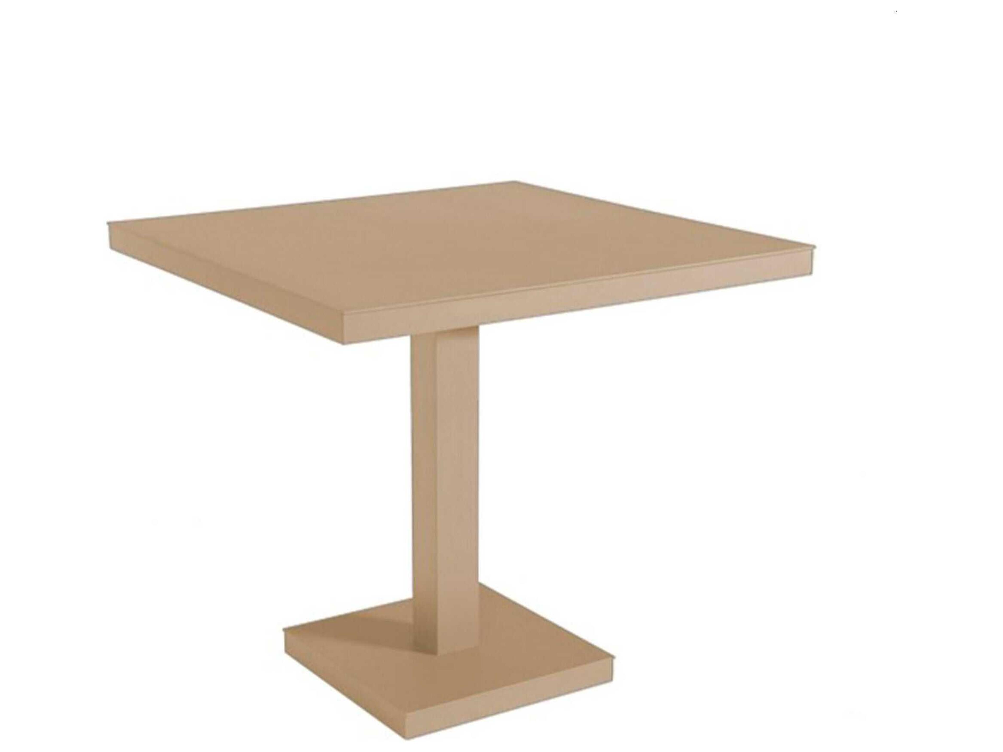 Barcino Square Dining Table Pedestal Leg Sand
