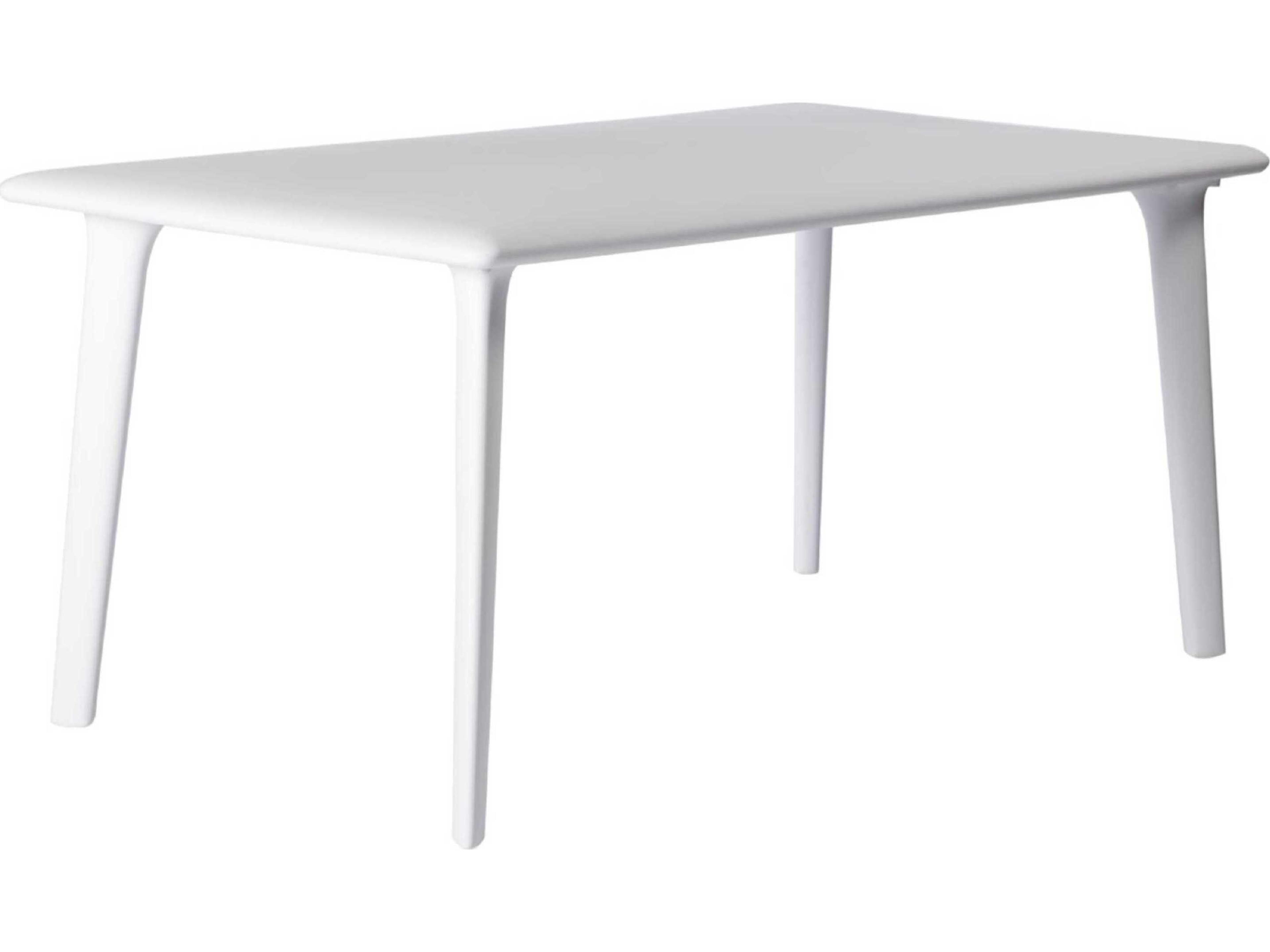 New Dessa Rectangular Dining Table White