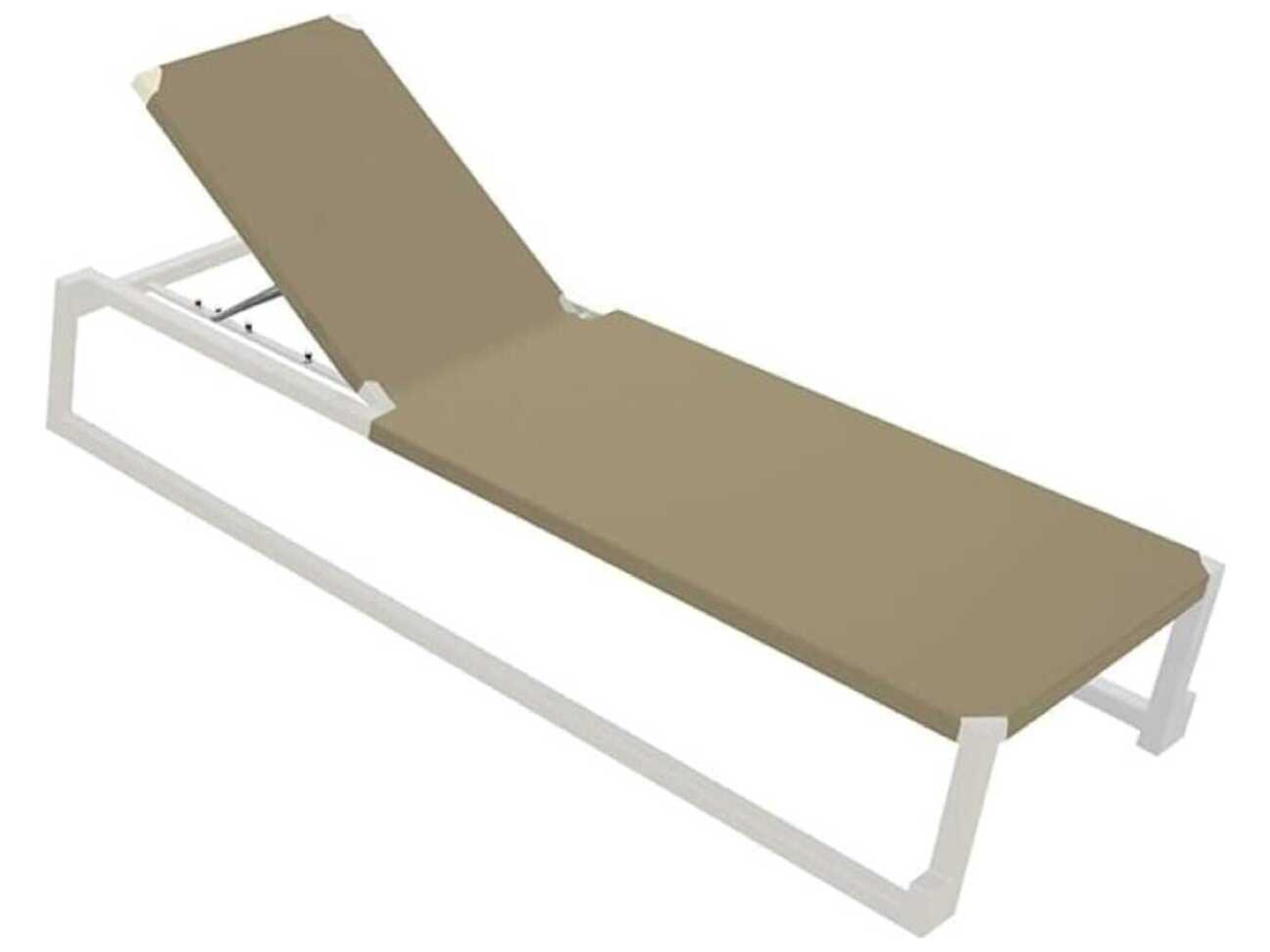 Milano Sunlounger White Structure SandTextilene Price Includes 2