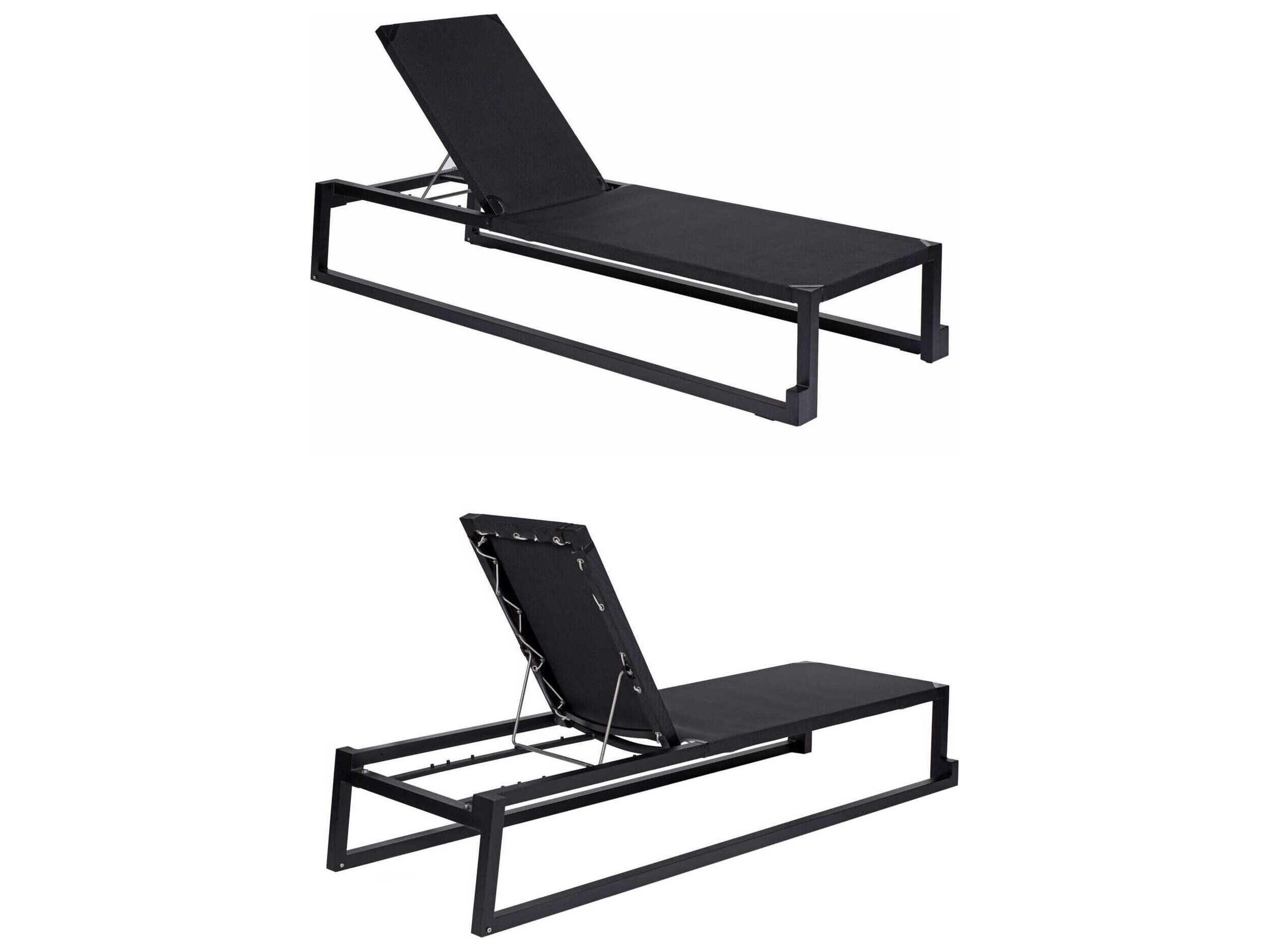 Resol Milano Sunlounger Black Structure Sand Textilene Price Includes 2